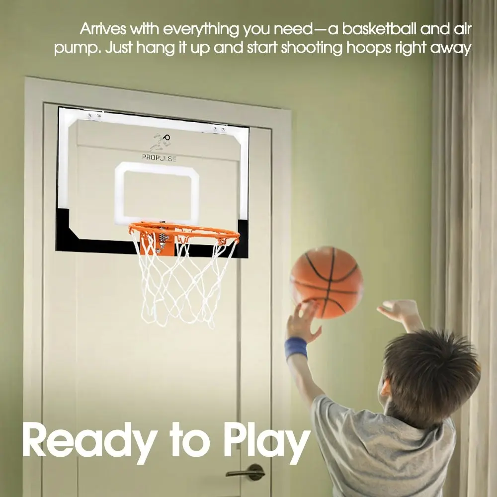 Propulse Mini Basketball Hoop Door Wall Mounted Kids Sport Backboard Indoor