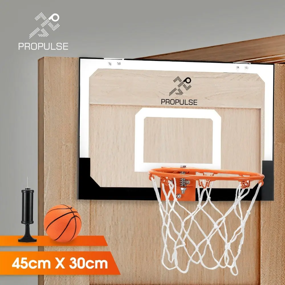 Propulse Mini Basketball Hoop Door Wall Mounted Kids Sport Backboard Indoor