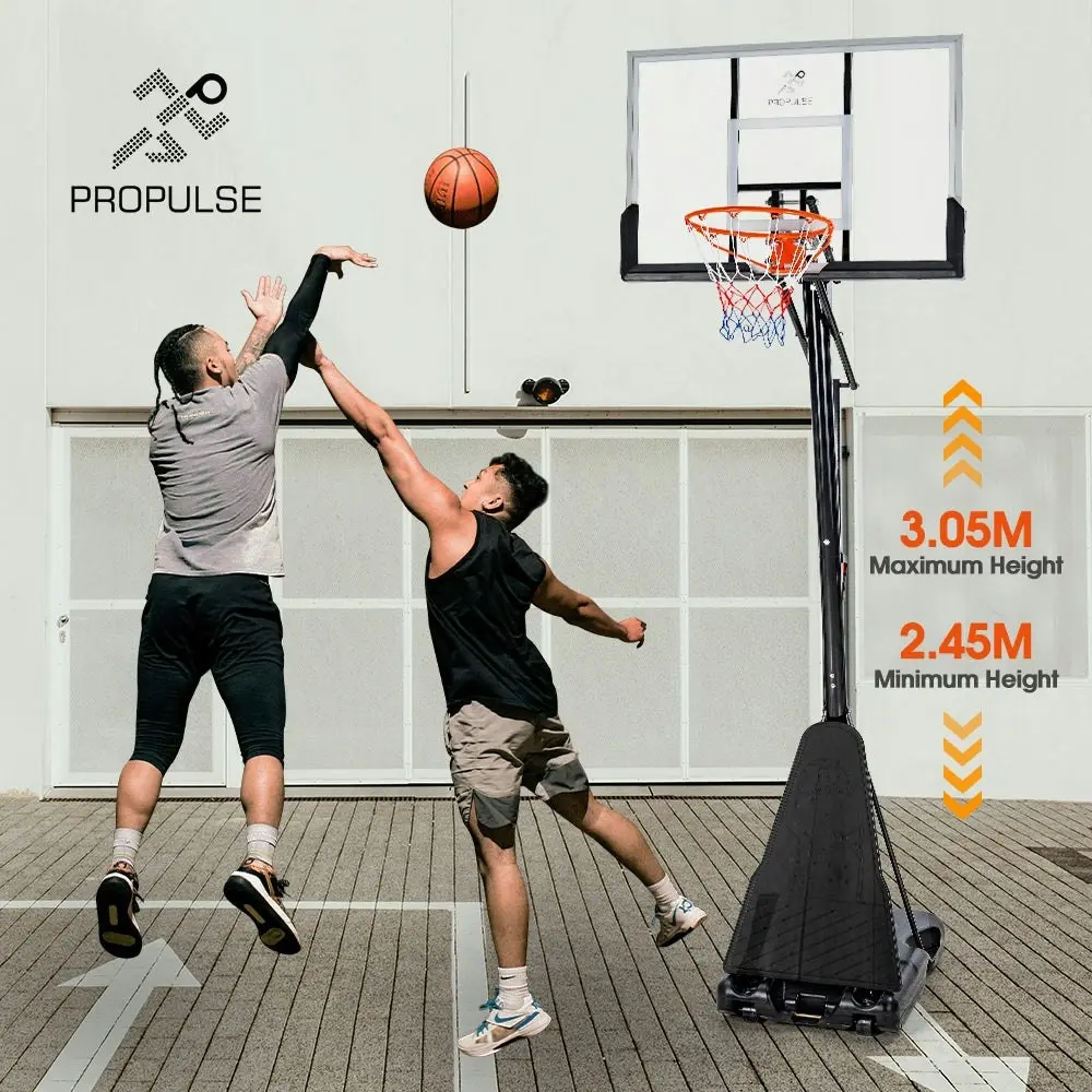 Propulse Professional Basketball Hoop Stand 2.45M-3.05M Height Adjustable