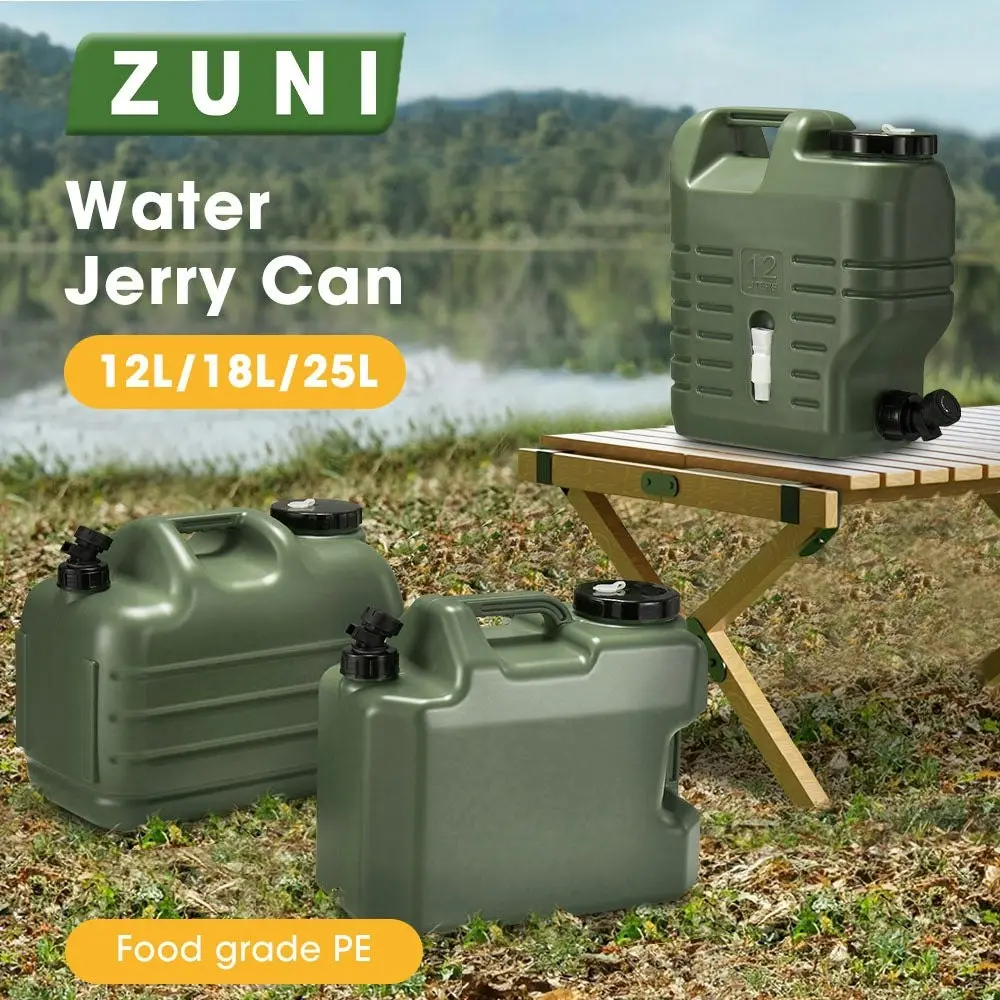 ZUNI 12L/18L/25L Water Container Jerry Can Bucket Camping Outdoor Storage Barrel