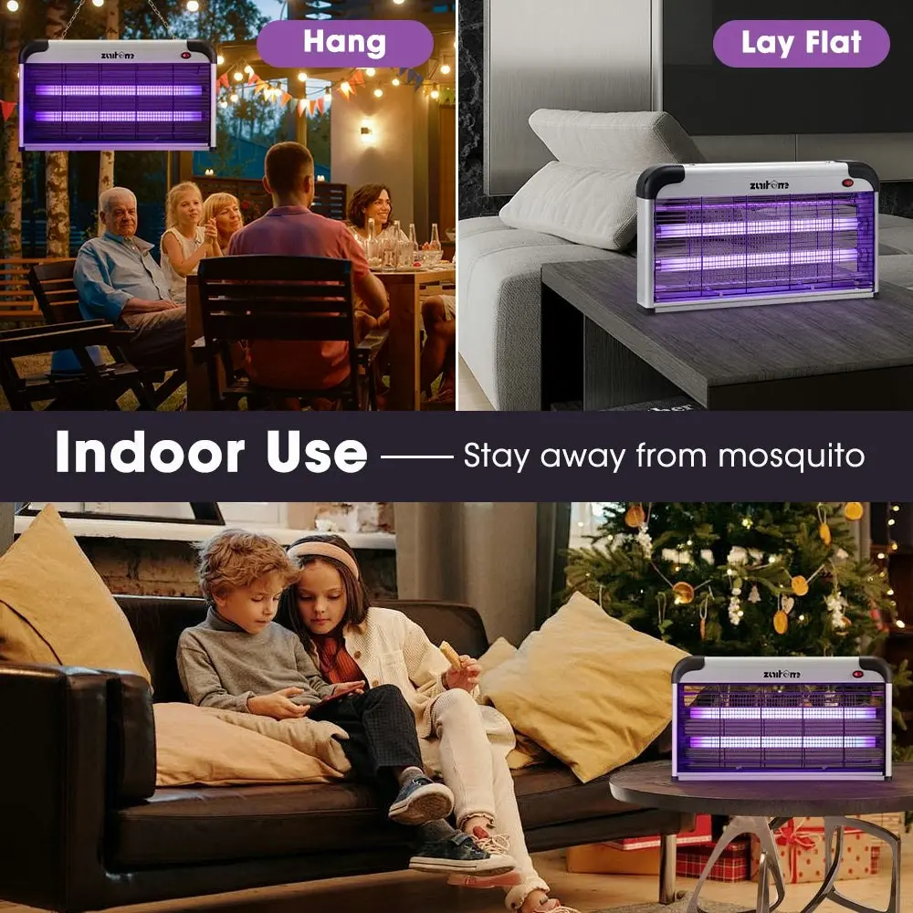 ZUNI Electric UV Mosquito Fly Insect Killer Bug Zapper Trap Light Lamp 30W