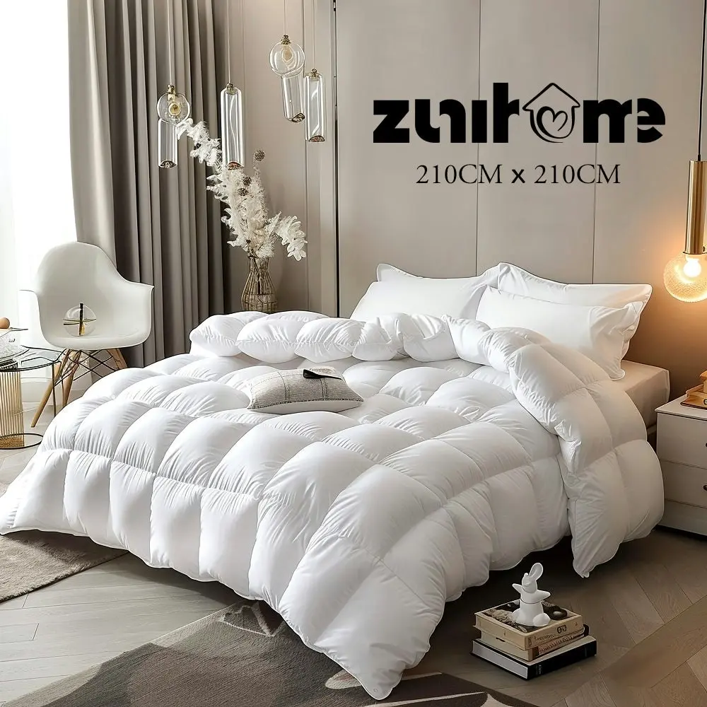 ZUNI Microfiber Quilt 420GSM Duvet Doona Winter Summer Soft Quilt Queen