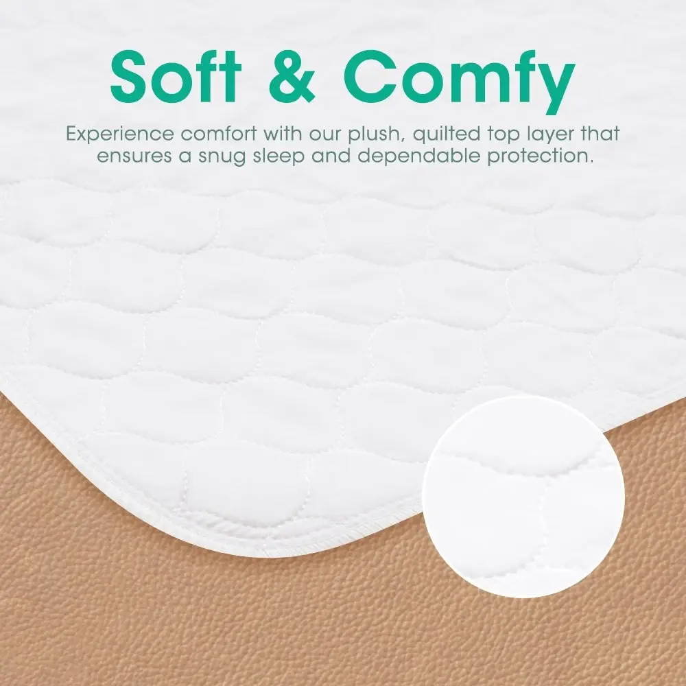 ZUNI Bed Pad Waterproof Protector Incontinence Underpad Washable 183CM 2PCS