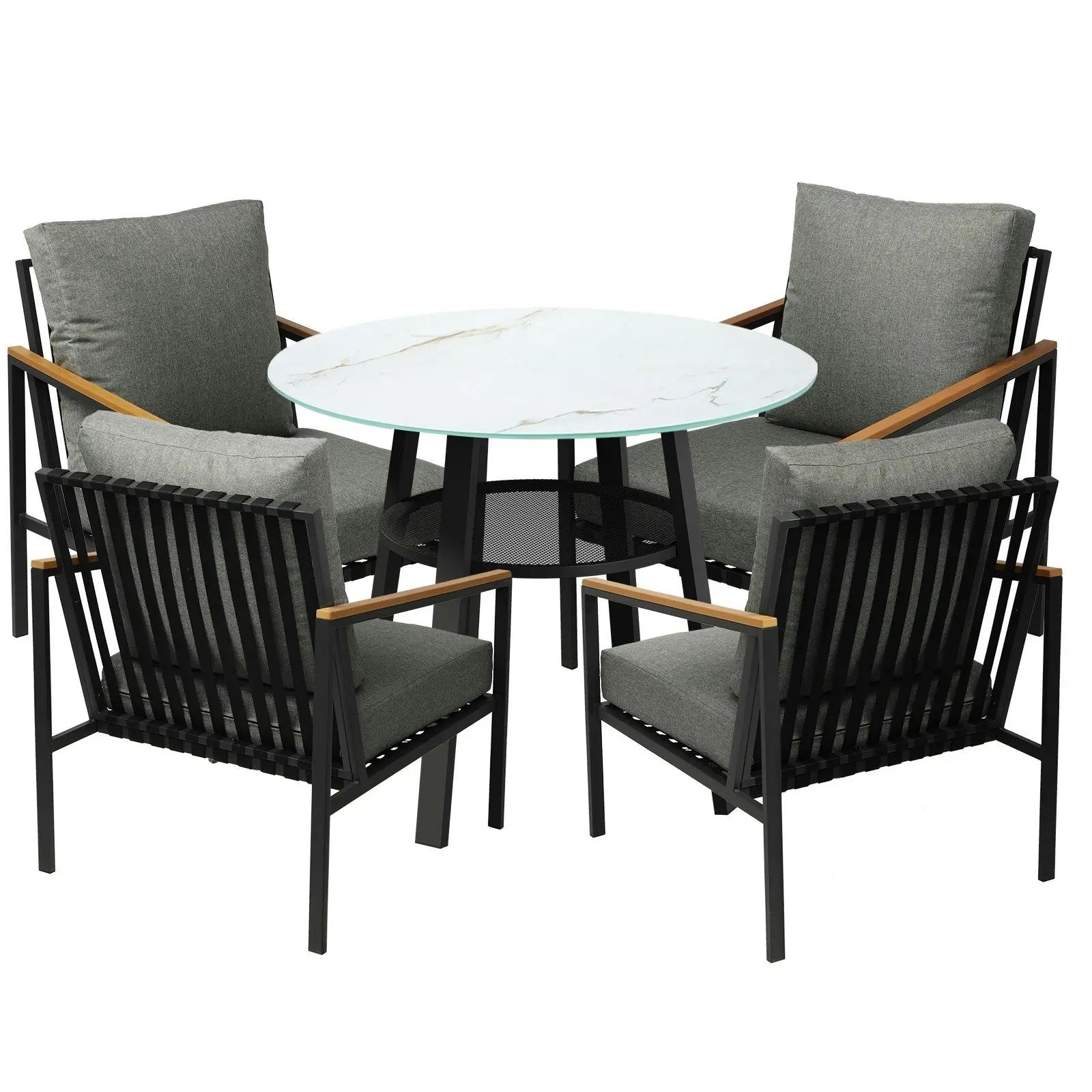 Livsip 5PCS Outdoor Dining Setting Patio Furniture Bistro Set