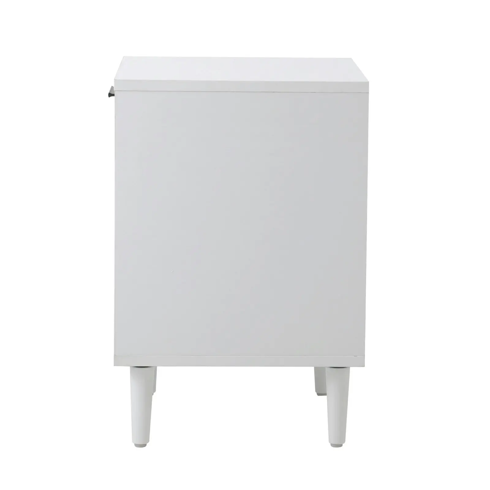 Oikiture Bedside Table Nightstand Side End Table Bedroom Storage Cabinet White