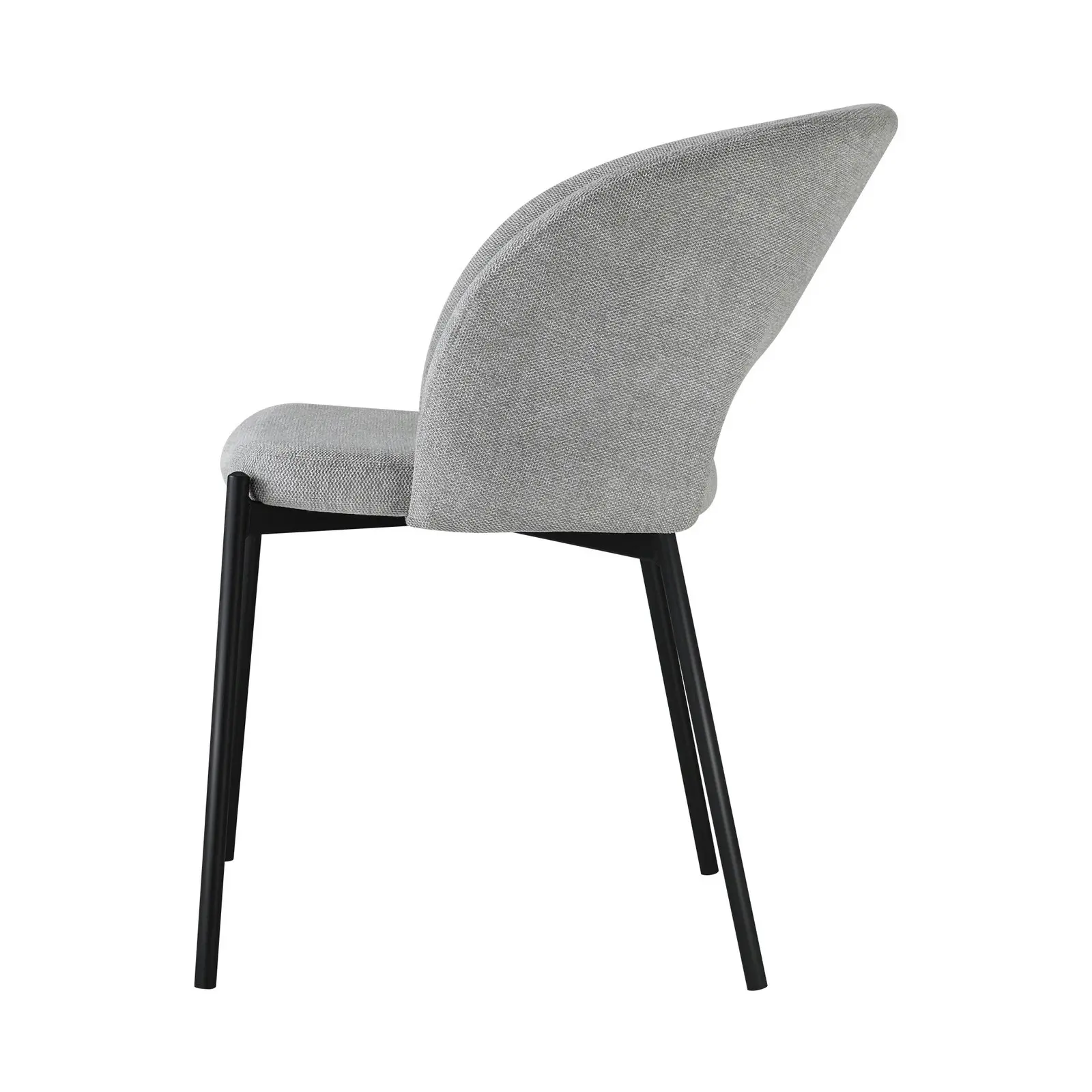 Oikiture 8x Armchair Dining Chair Accent Chairs Tub Armchairs Fabric Grey&Black