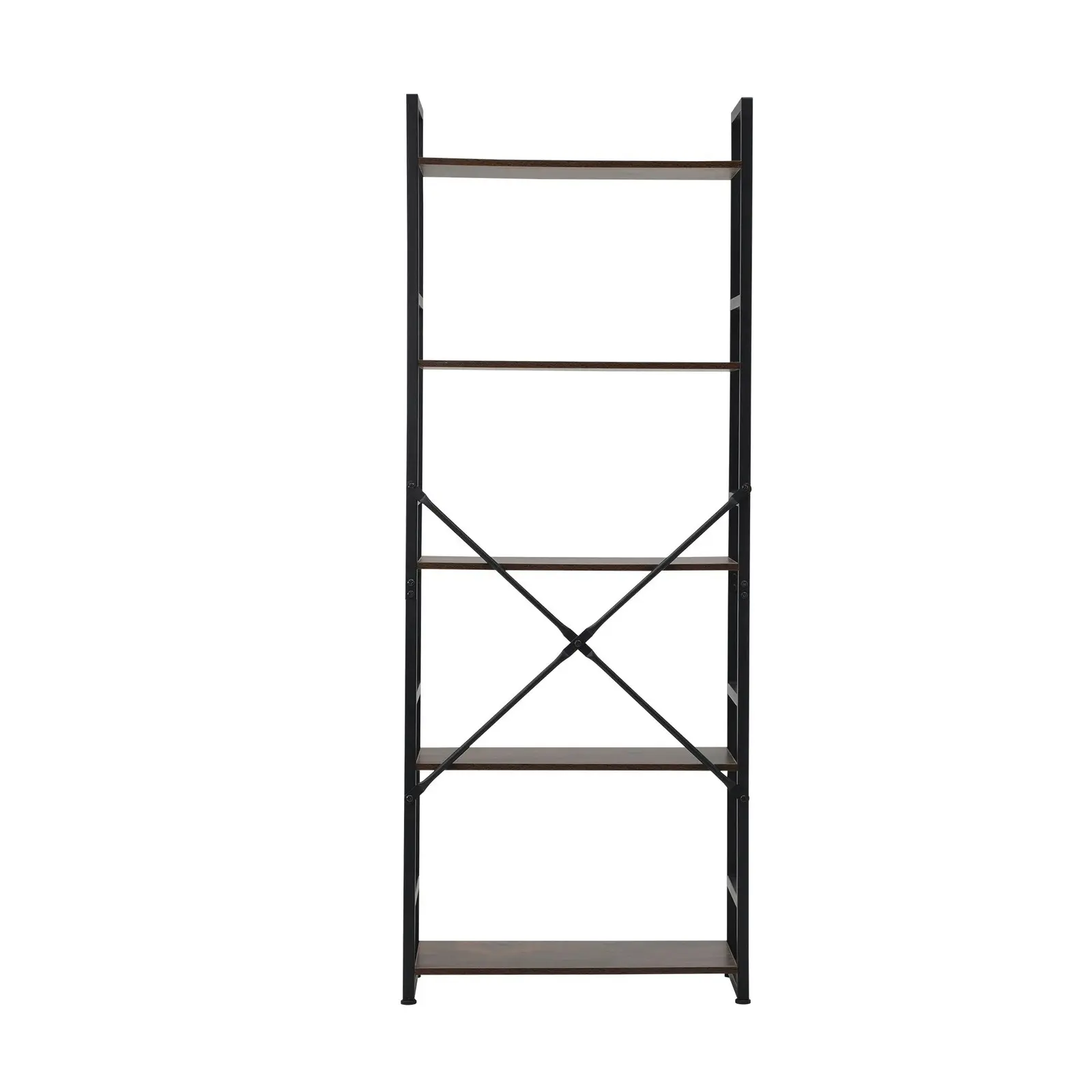 Oikiture Display Shelf 5-Tier Shelves Bookshelf Storage Bookcase Stand Rack 60CM