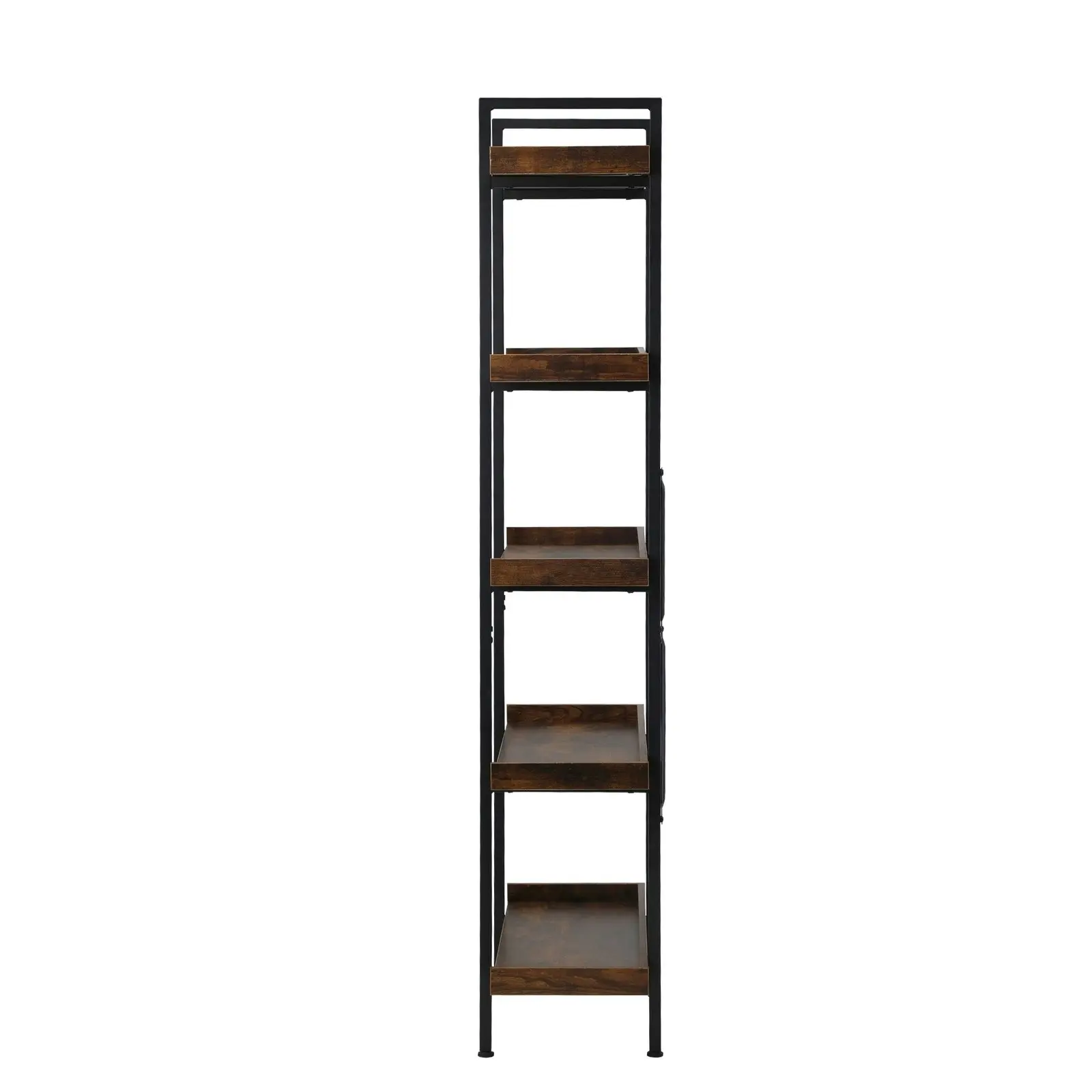 Oikiture Display Shelf 5-Tier Bookshelf Shelves Storage Bookcase Stand Rack 80CM