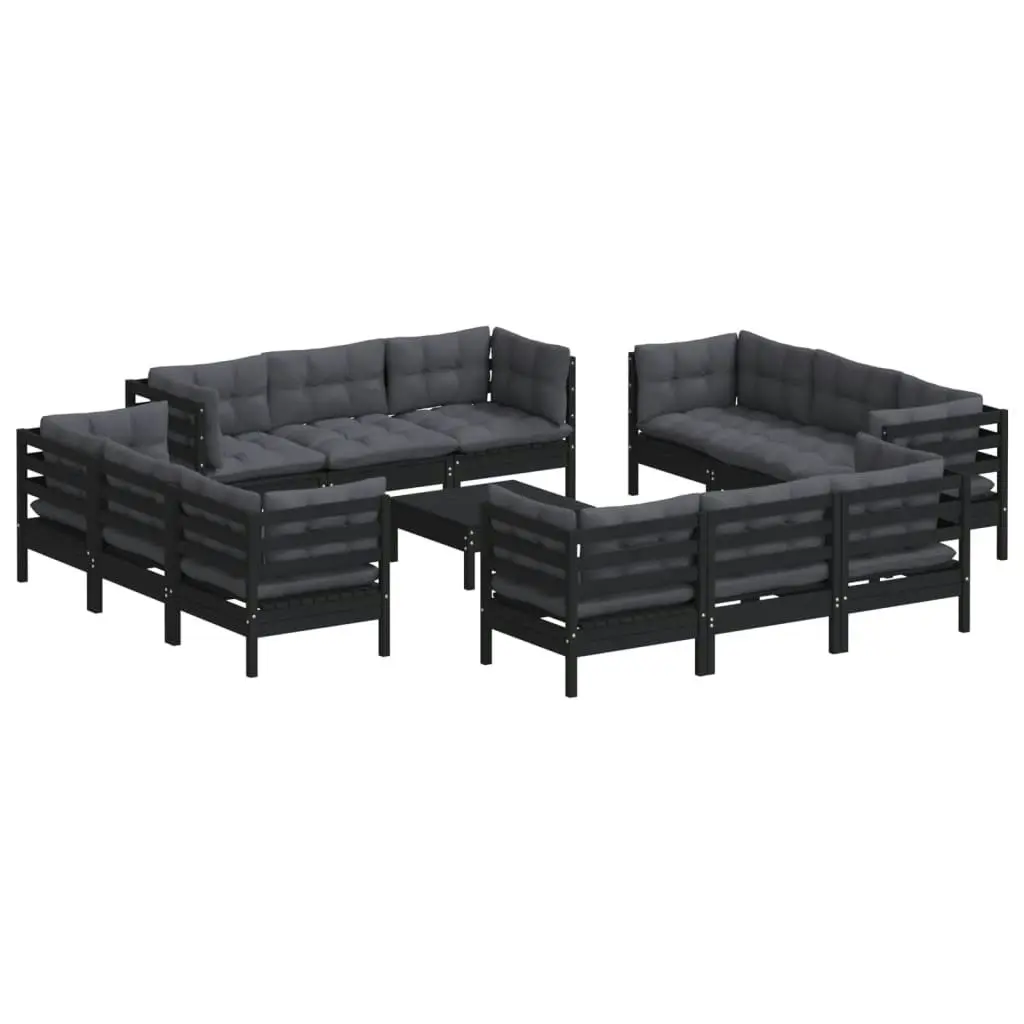 13 Piece Garden Lounge Set with Anthracite Cushions Pinewood 3096074