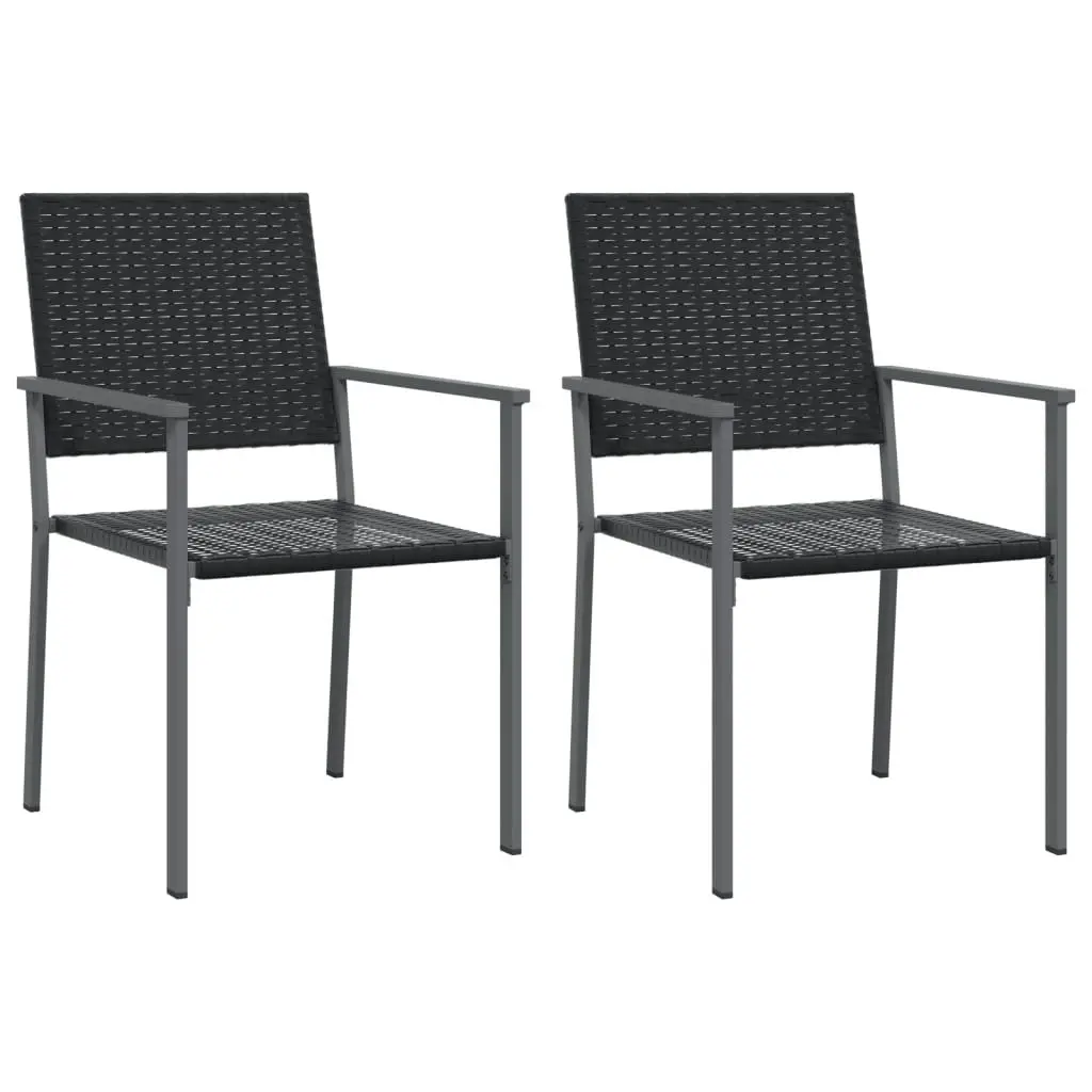 3 Piece Garden Dining Set Poly Rattan and Steel 3187003