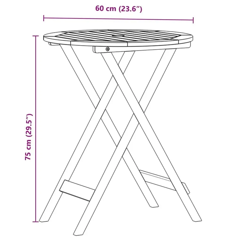 3 Piece Bistro Set Anthracite Fabric and Solid Wood 3281749