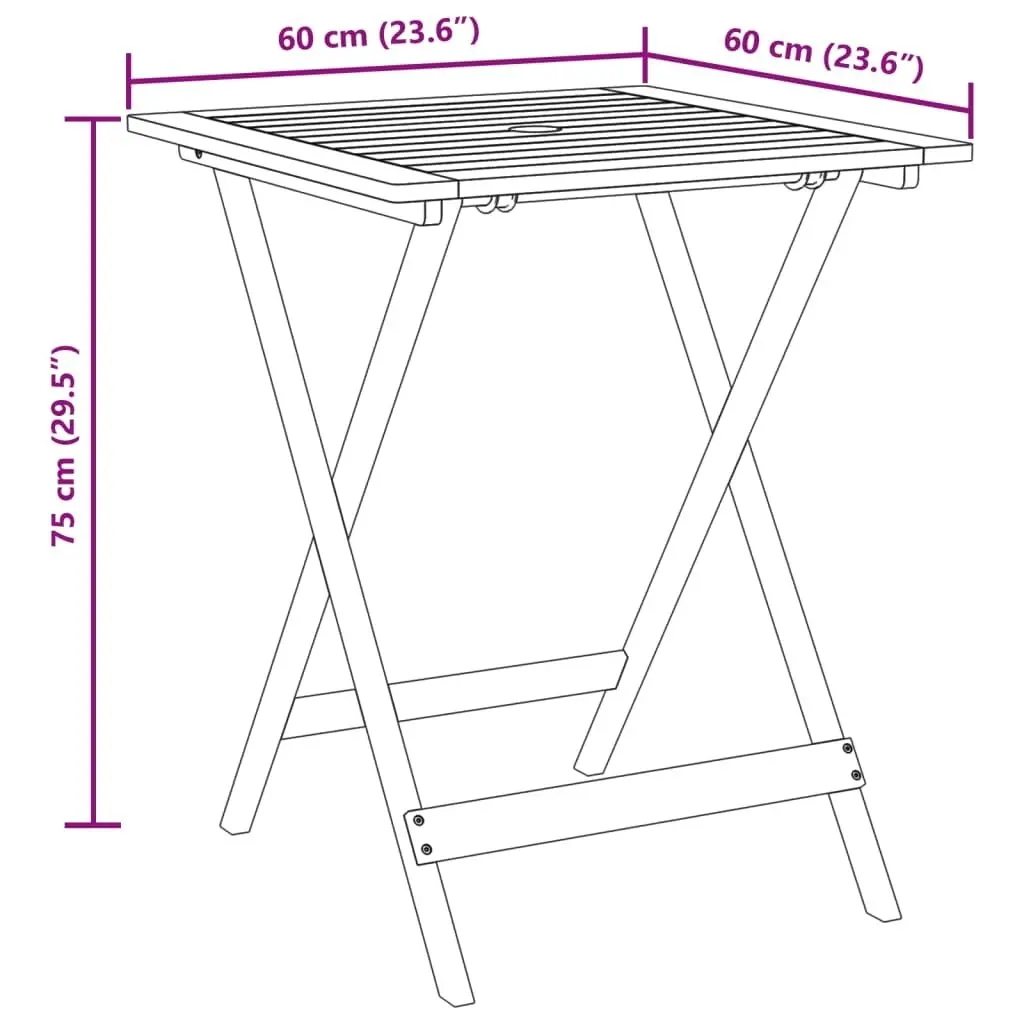 3 Piece Bistro Set Grey Polypropylene and Solid Wood 3281758