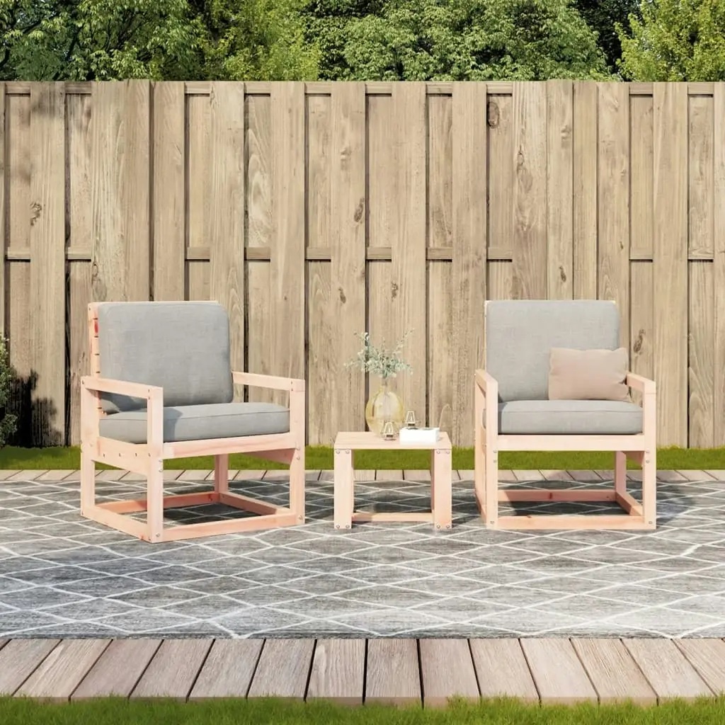 3 Piece Garden Lounge Set Solid Wood Douglas 832555