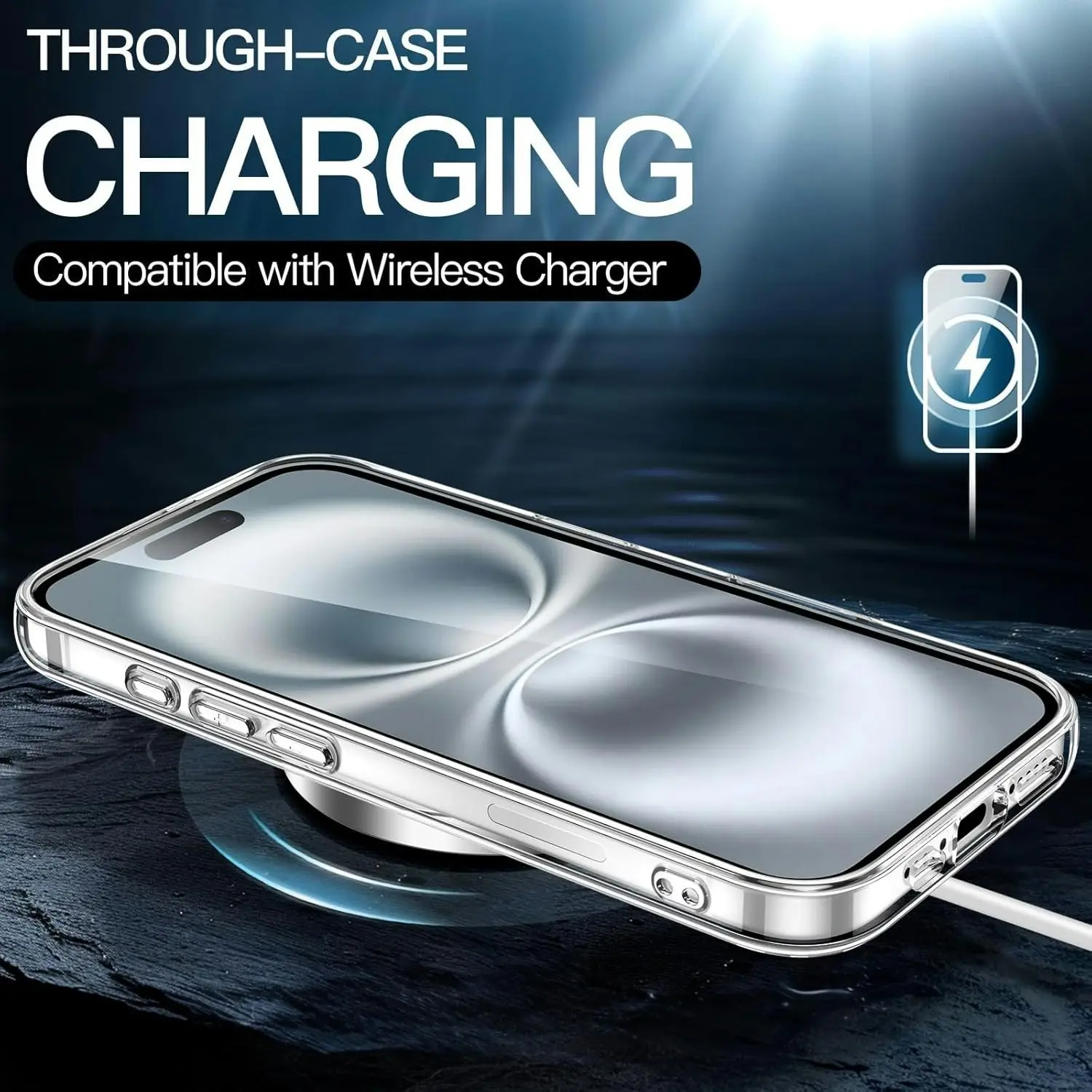 MEZON Crystal Clear Case for Apple iPhone 16 (6.1") Ultra Slim Premium TPU Gel – Magsafe Wireless Charging Compatible