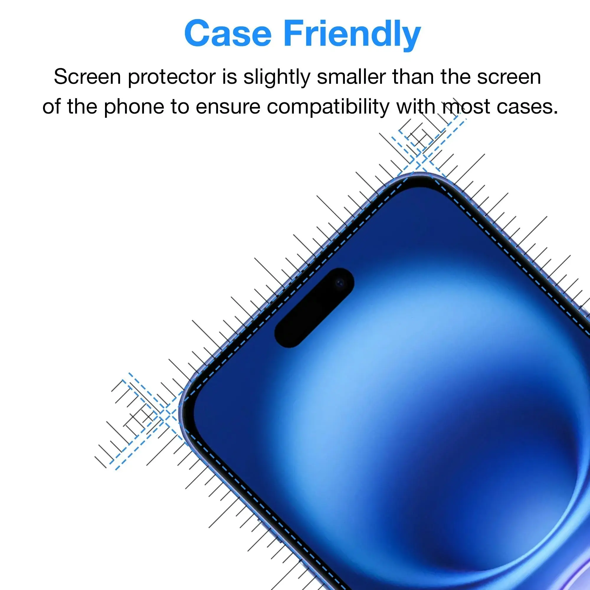 [3 Pack] MEZON Ultra Clear Film for iPhone 16 (6.1") Premium Case Friendly Screen Protectors