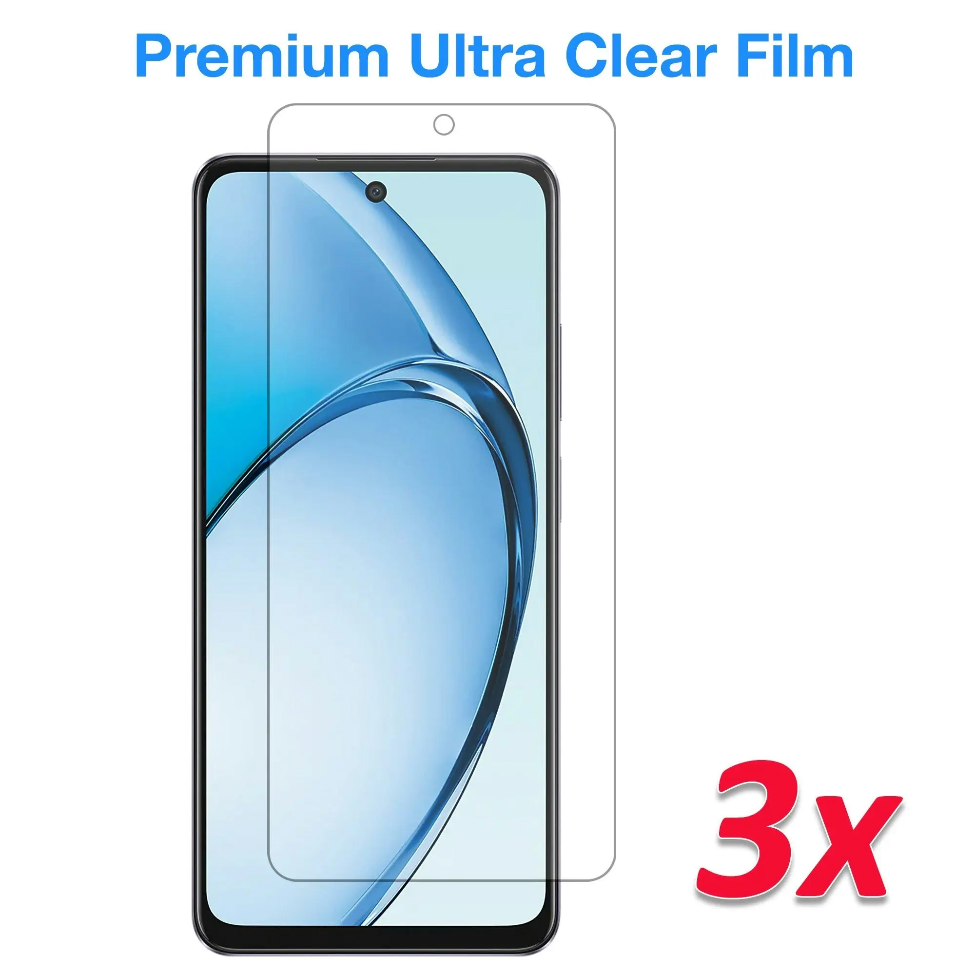 [3 Pack] MEZON OPPO A60 Ultra Clear Screen Protector Case Friendly Film (OPPO A60, Clear)