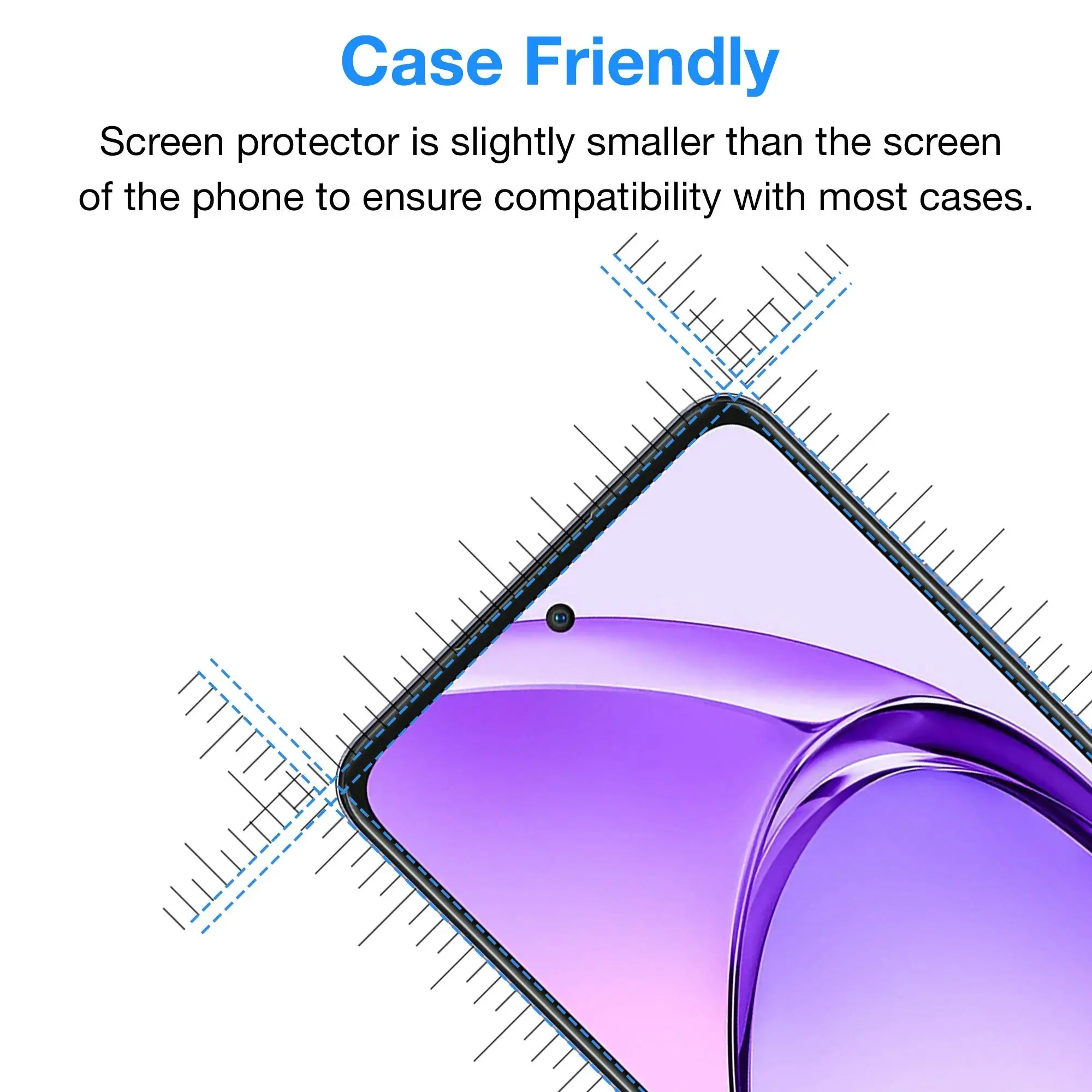 [3 Pack] MEZON OPPO A80 5G Anti-Glare Matte Screen Protector Case Friendly Film (OPPO A80 5G, Matte)