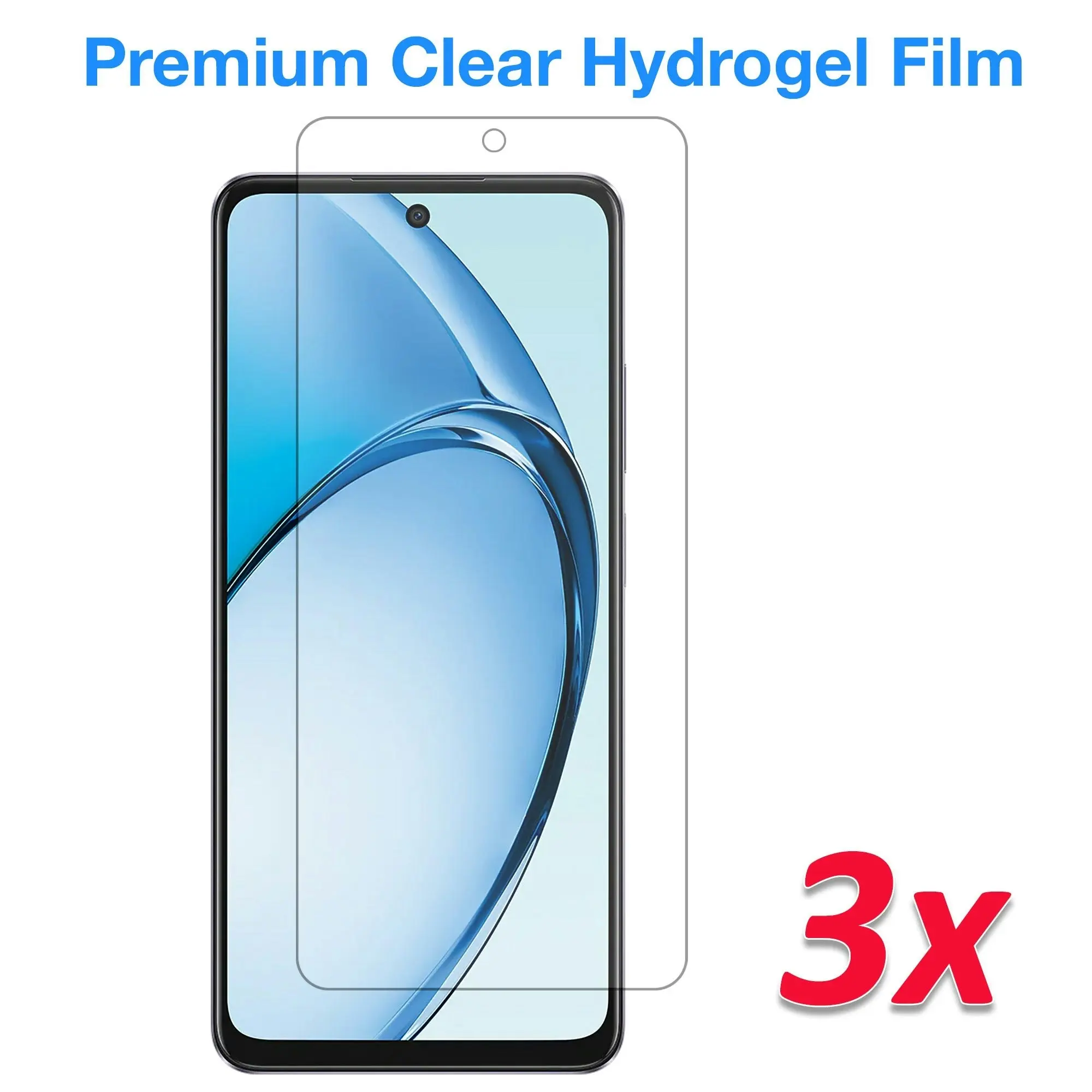 [3 Pack] MEZON OPPO A60 Premium Hydrogel Clear Edge-to-Edge Full Coverage Screen Protector Film