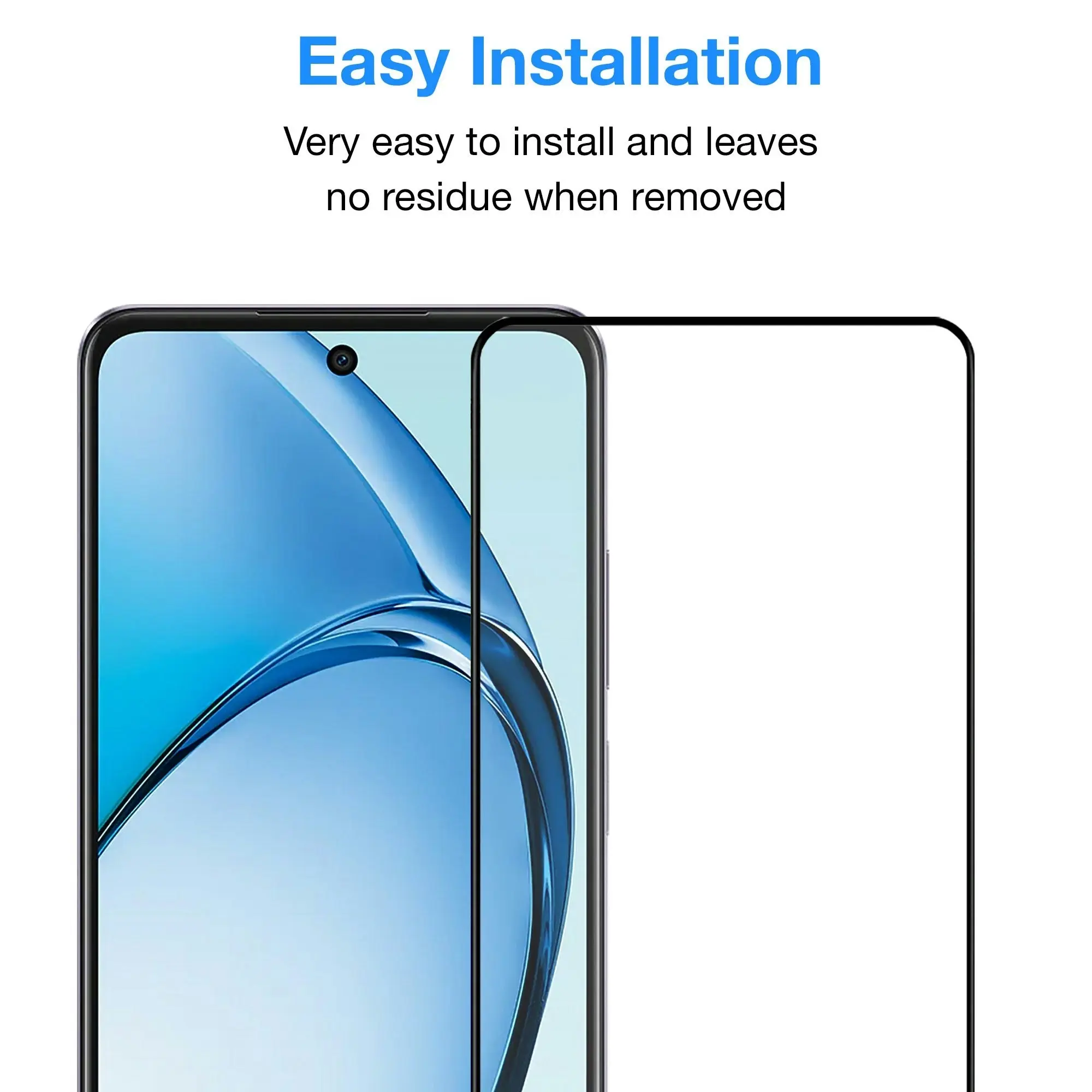 [2 Pack] MEZON Full Coverage Tempered Glass for OPPO A60 Crystal Clear Premium 9H HD Screen Protector (OPPO A60, 9H Full)