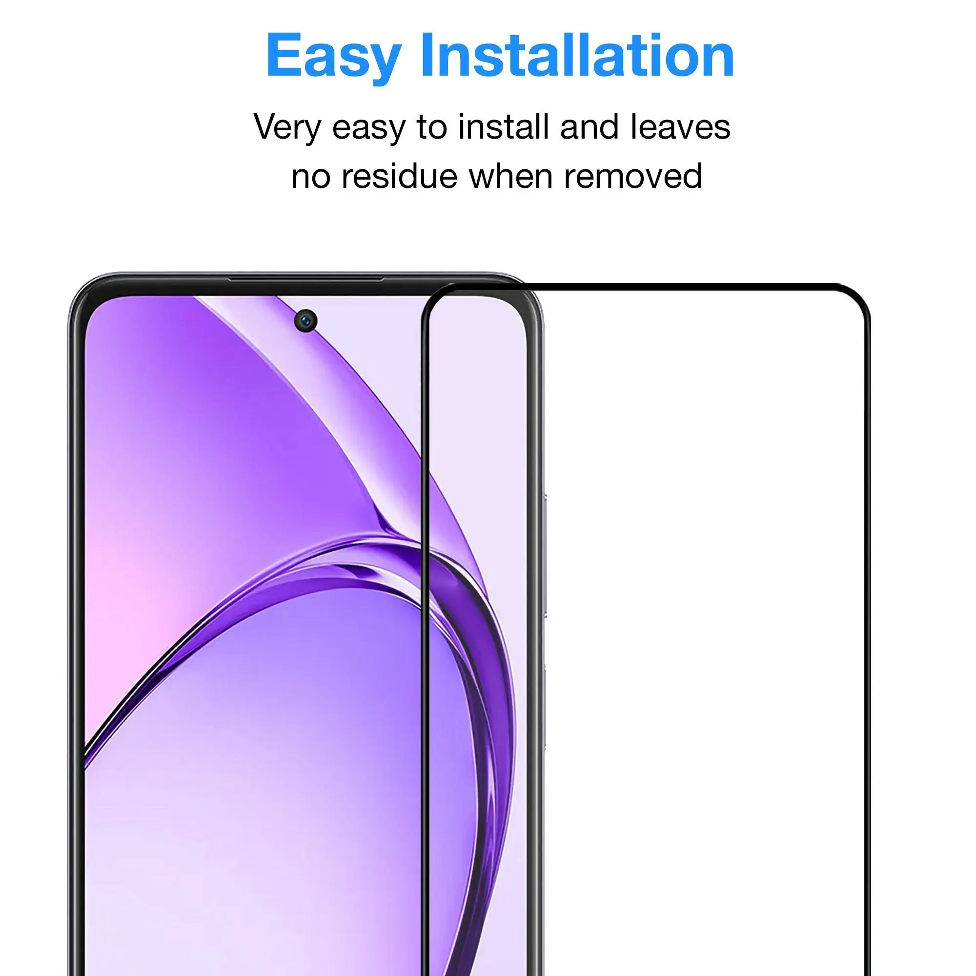 [2 Pack] MEZON Full Coverage Tempered Glass for OPPO A80 5G Crystal Clear Premium 9H HD Screen Protector (OPPO A80 5G, 9H Full)