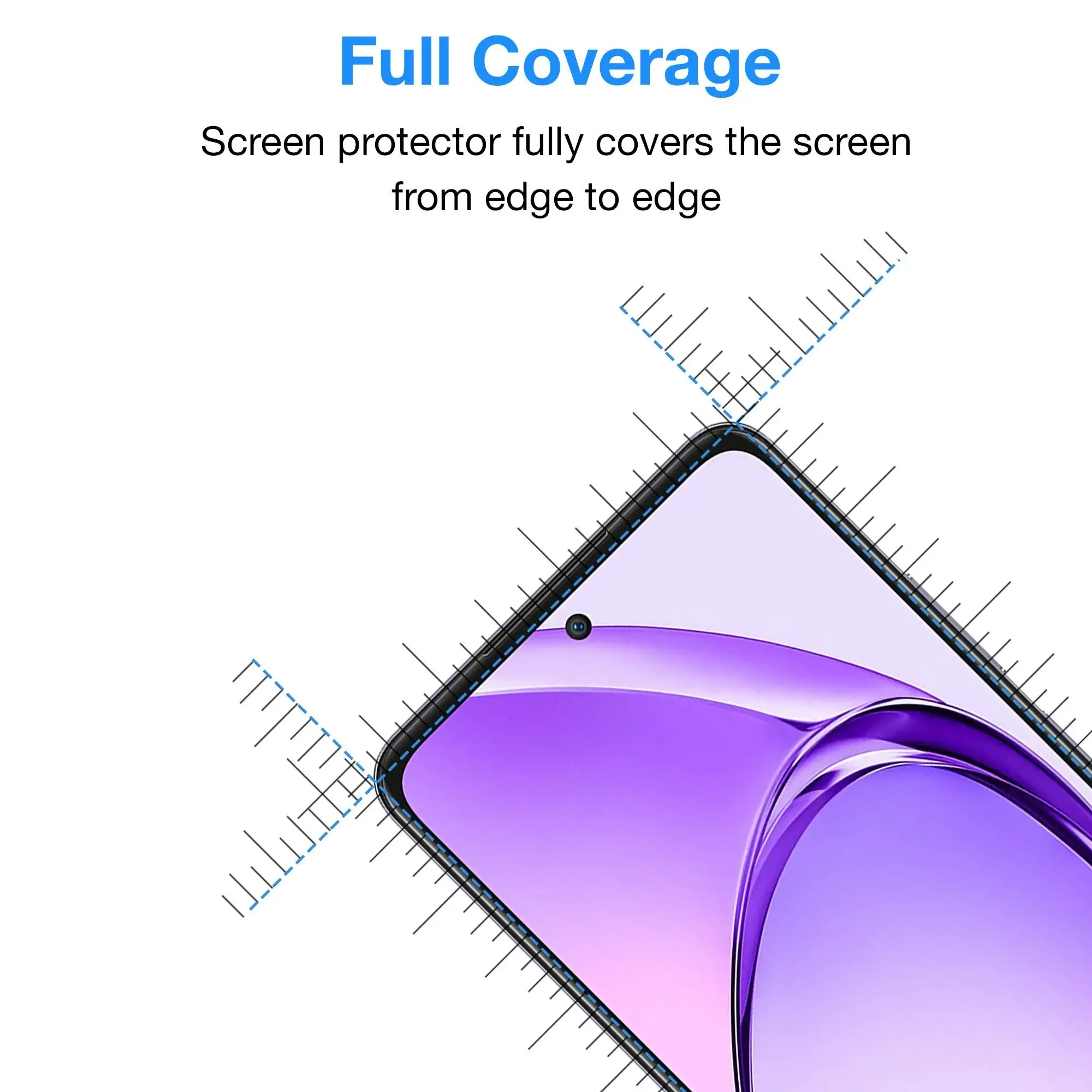 [2 Pack] MEZON Full Coverage Tempered Glass for OPPO A80 5G Crystal Clear Premium 9H HD Screen Protector (OPPO A80 5G, 9H Full)