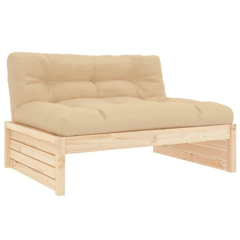 4 Piece Garden Lounge Set with Cushions Solid Wood 3186137