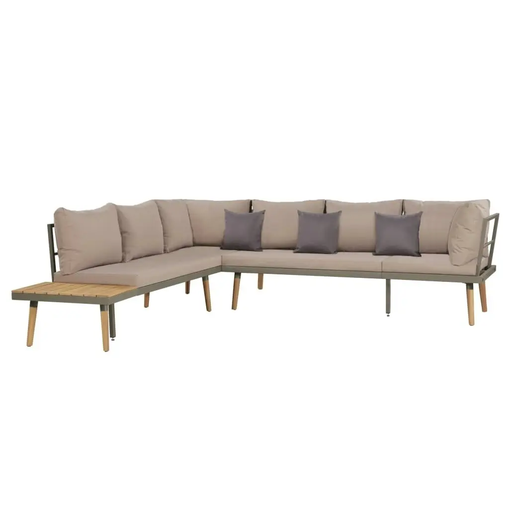 4 Piece Garden Lounge Set with Cushions Solid Acacia Wood Brown 44239