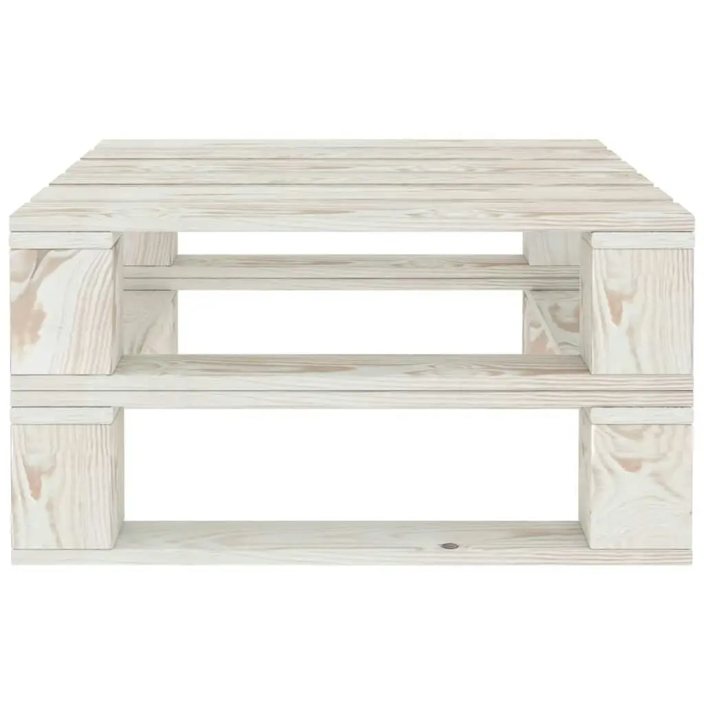 5 Piece Garden Pallet Lounge Set Solid Pinewood White 3081763