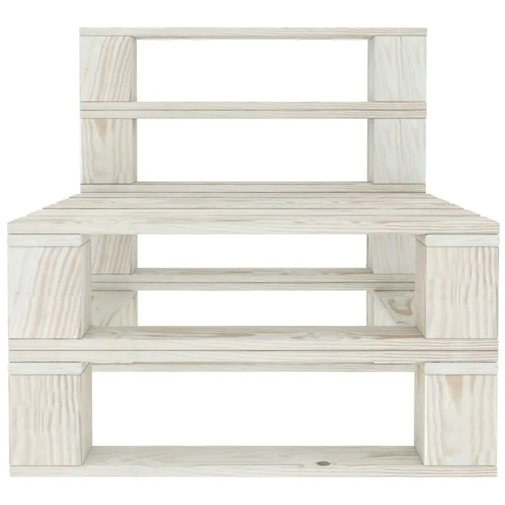 5 Piece Garden Pallet Lounge Set Solid Pinewood White 3081763