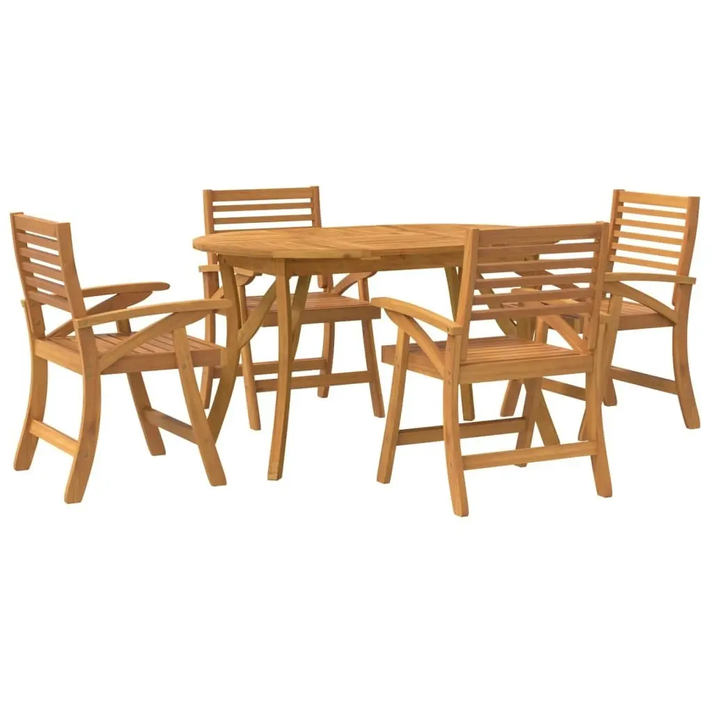 5 Piece Garden Dining Set Solid Wood Acacia 3156860