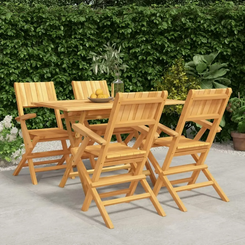 5 Piece Garden Dining Set Solid Wood Teak 3155009