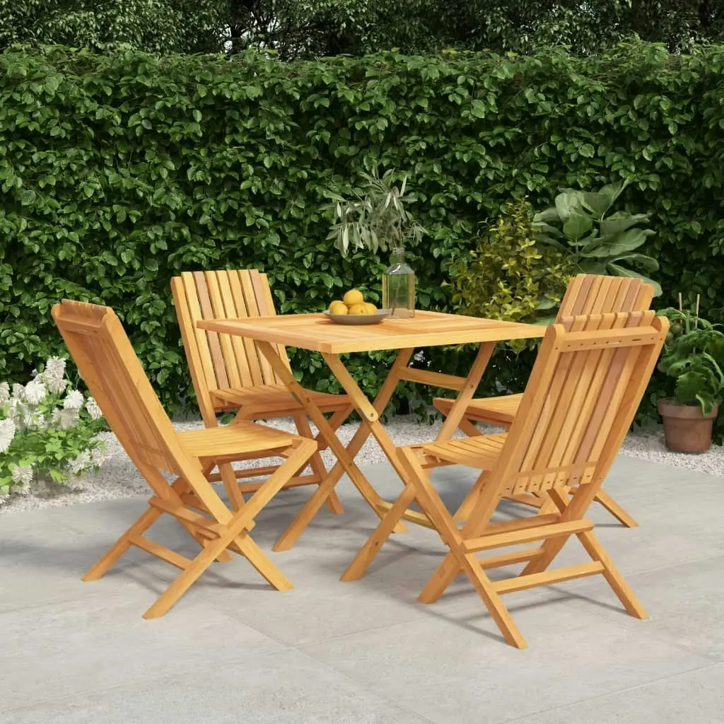 5 Piece Garden Dining Set Solid Wood Teak 3155036