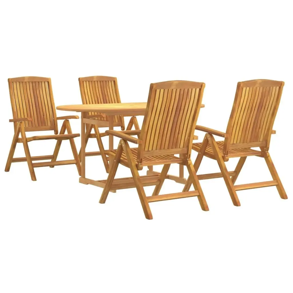 5 Piece Garden Dining Set Solid Wood Teak 3154915