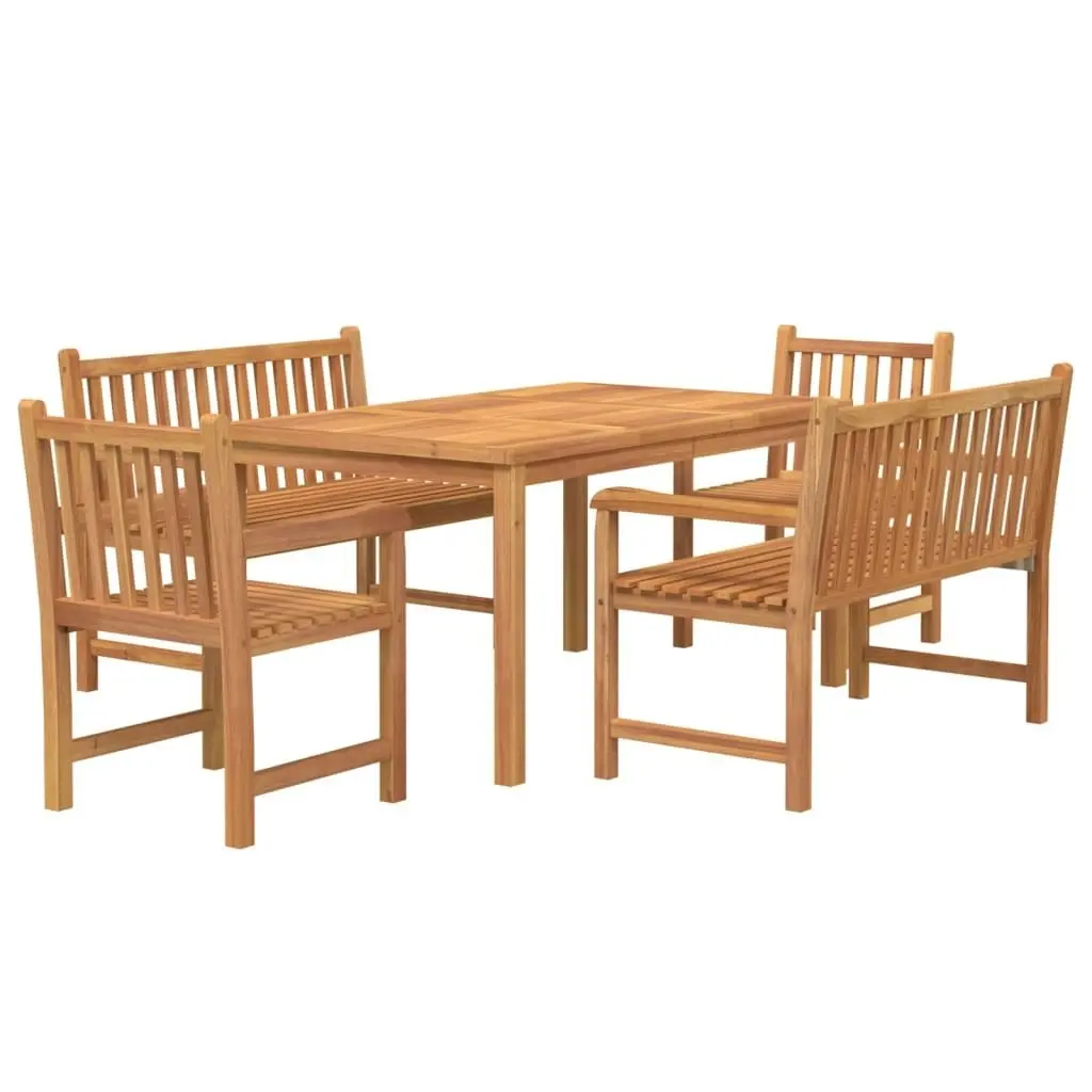 5 Piece Garden Dining Set Solid Wood Teak 3157167