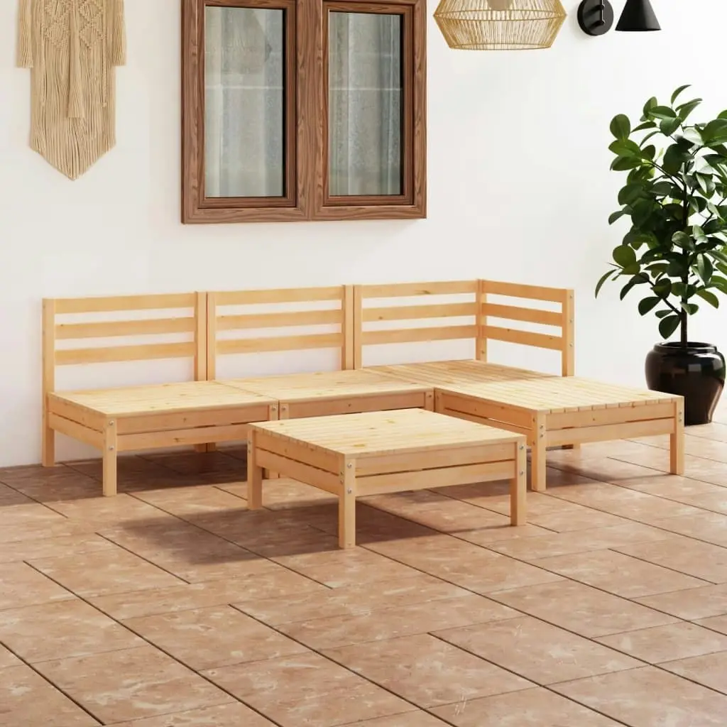 5 Piece Garden Lounge Set Solid Pinewood 3082632