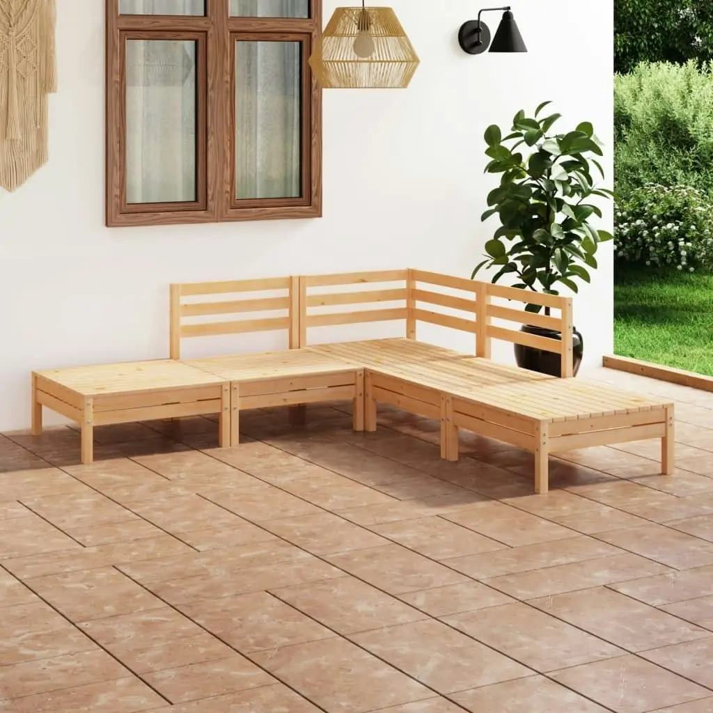 5 Piece Garden Lounge Set Solid Pinewood 3082637