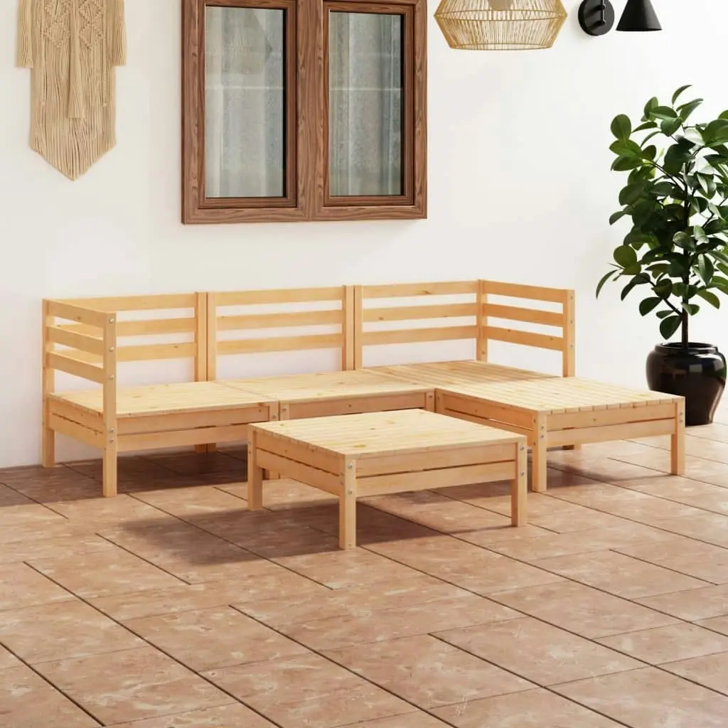 5 Piece Garden Lounge Set Solid Pinewood 3082672