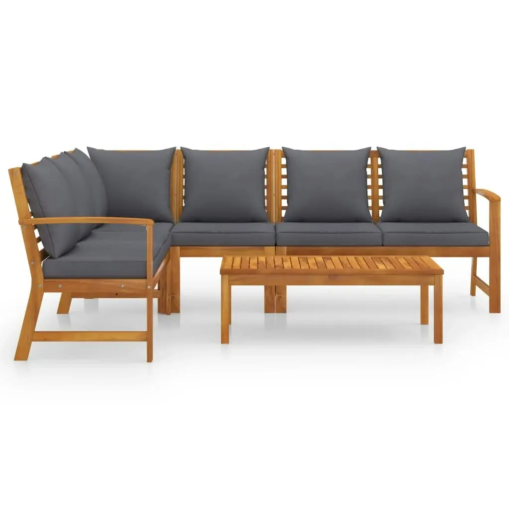 5 Piece Garden Lounge Set with Cushion Solid Acacia Wood 3057780