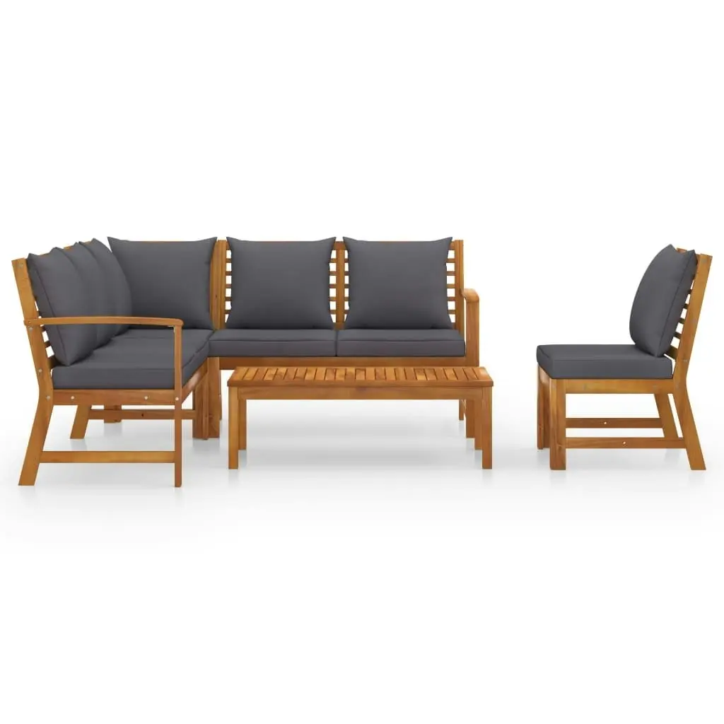 5 Piece Garden Lounge Set with Cushion Solid Acacia Wood 3057777