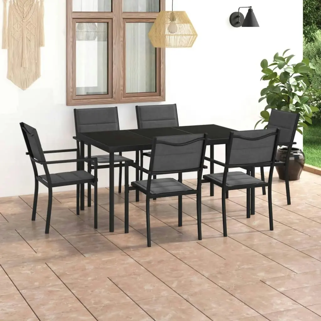 7 Piece Outdoor Dining Set Steel 3073526