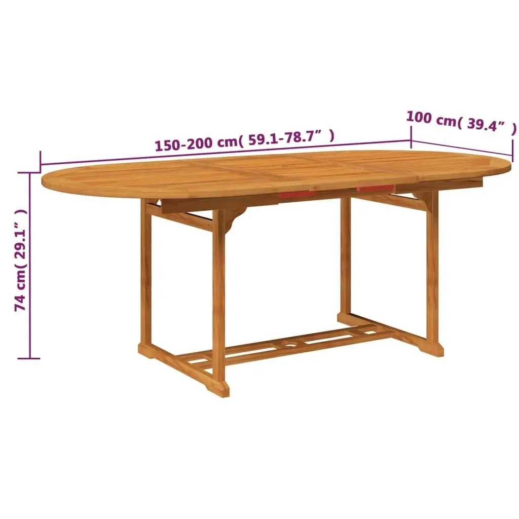 7 Piece Outdoor Dining Set Solid Acacia Wood 41814