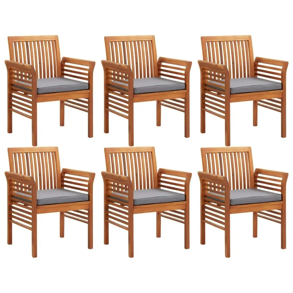 7 Piece Outdoor Dining Set with Cushions Solid Wood Acacia 278905