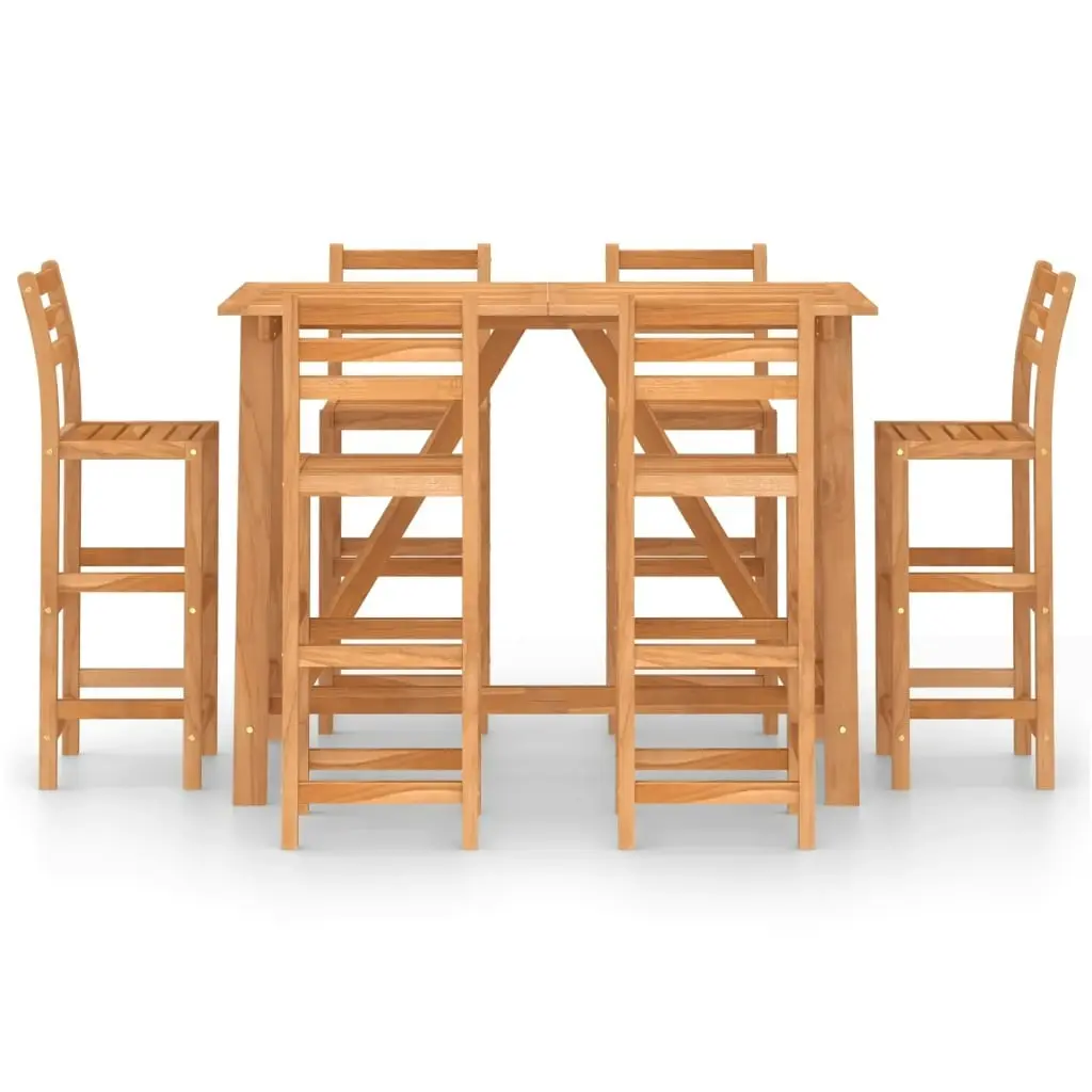 7 Piece Outdoor Bar Set Solid Acacia Wood 3057851