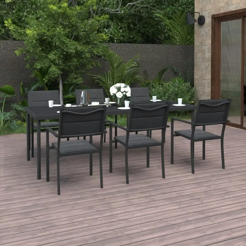 7 Piece Outdoor Dining Set Steel 3073529