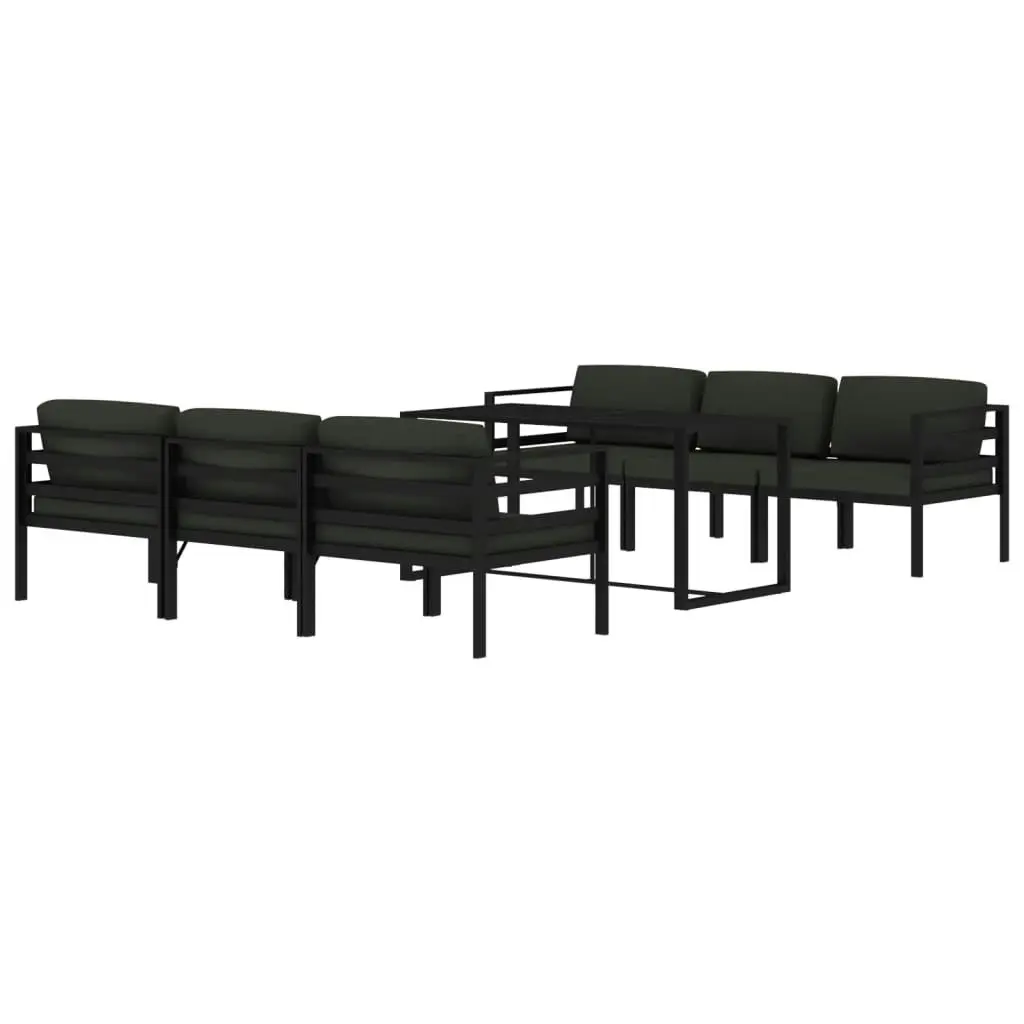 7 Piece Garden Lounge Set with Cushions Aluminium Anthracite 3115923