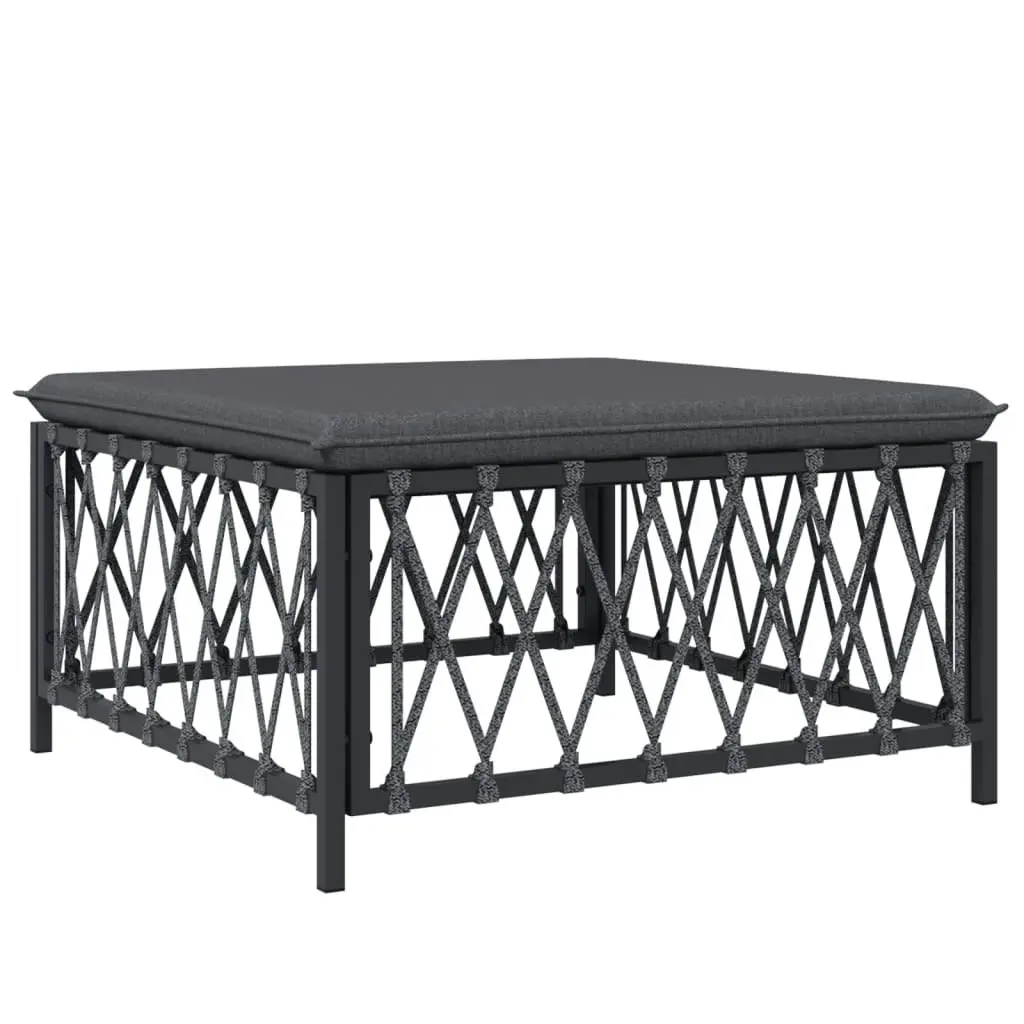 7 Piece Garden Lounge Set with Cushions Anthracite Steel 3186897