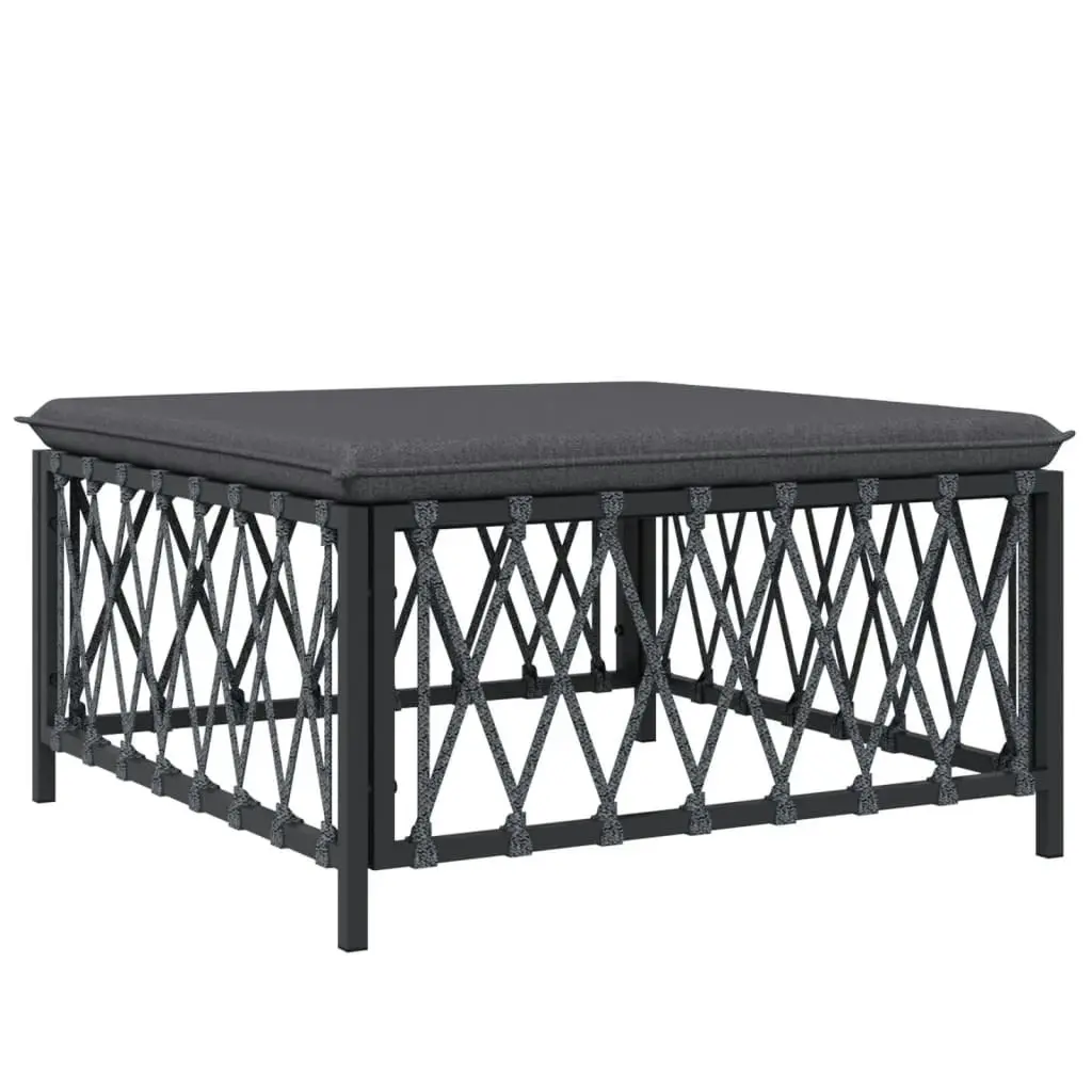 7 Piece Garden Lounge Set with Cushions Anthracite Steel 3186905