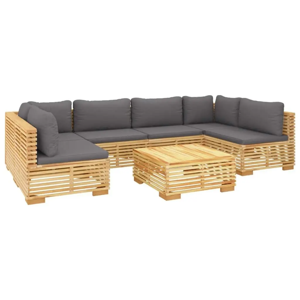 7 Piece Garden Lounge Set with Cushions Solid Teak Wood 3100894