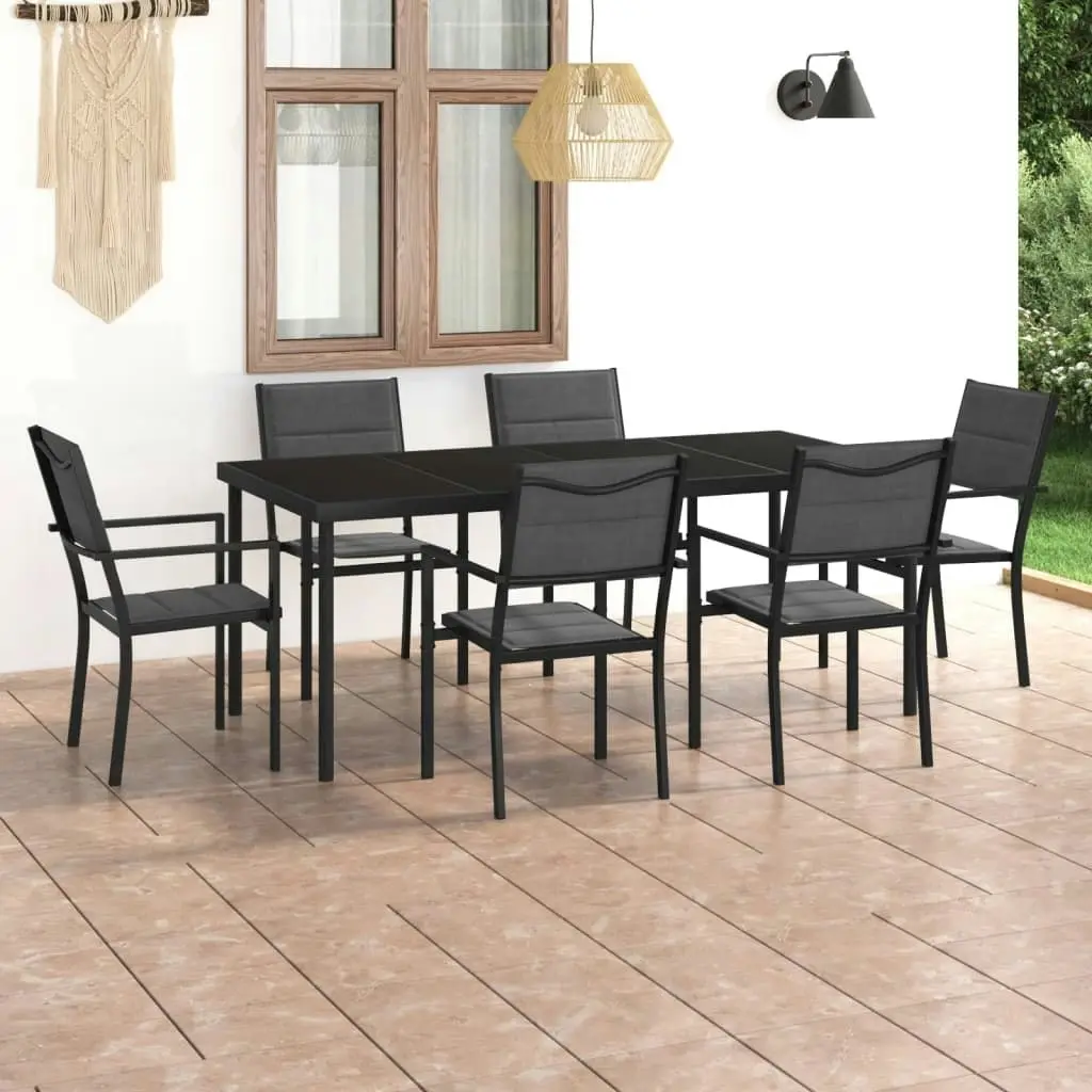 7 Piece Outdoor Dining Set Steel 3073527