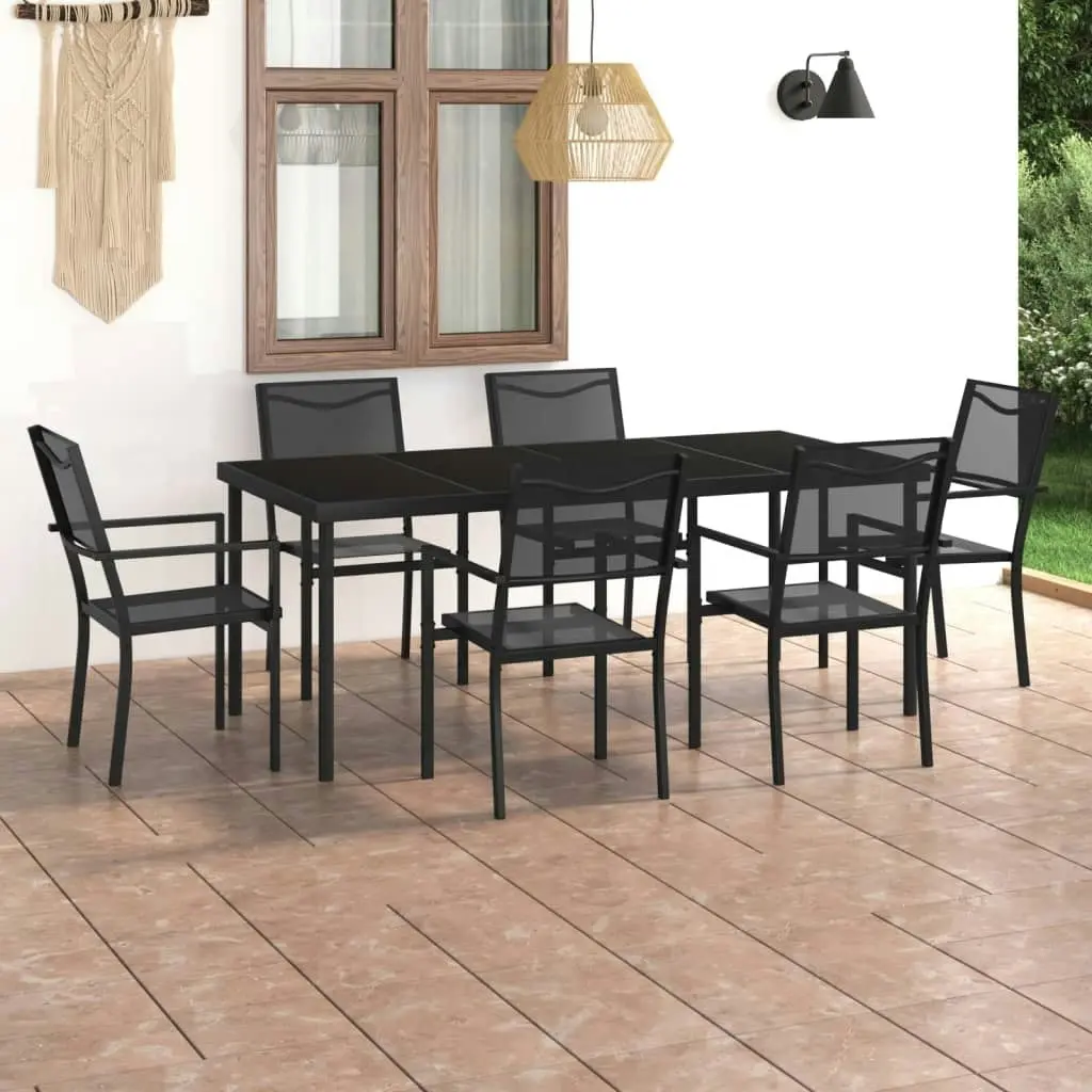 7 Piece Outdoor Dining Set Steel 3073518